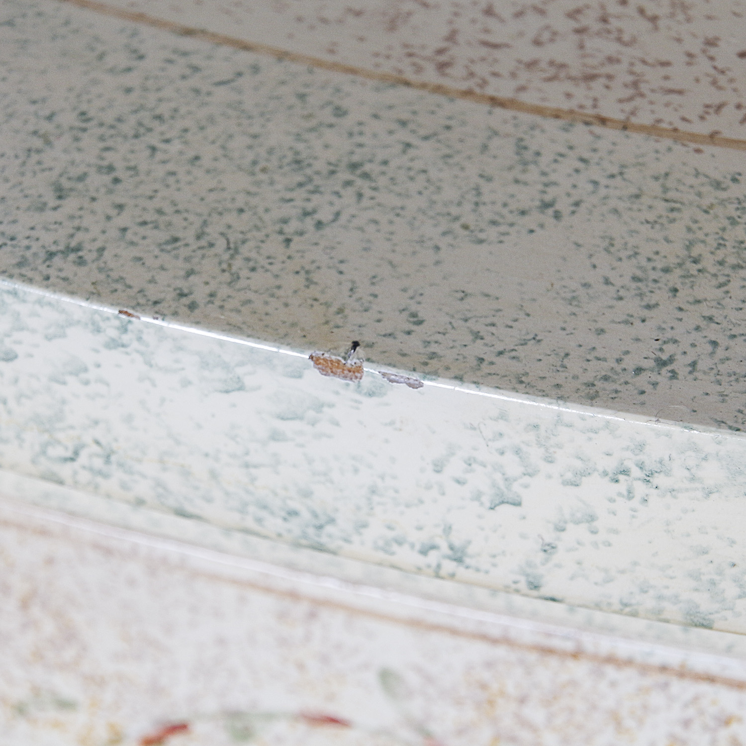 White Florentine Style Demilune Cabinet