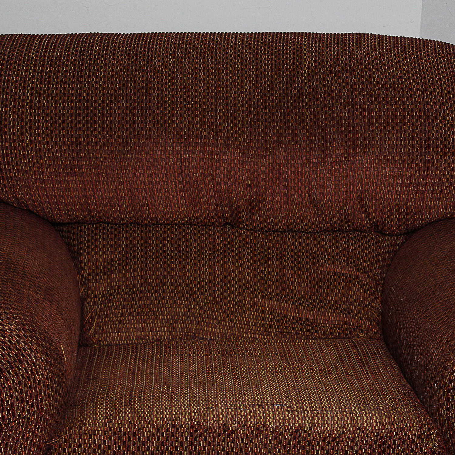 Custom Upholstered Armchair and Ottoman by J & D