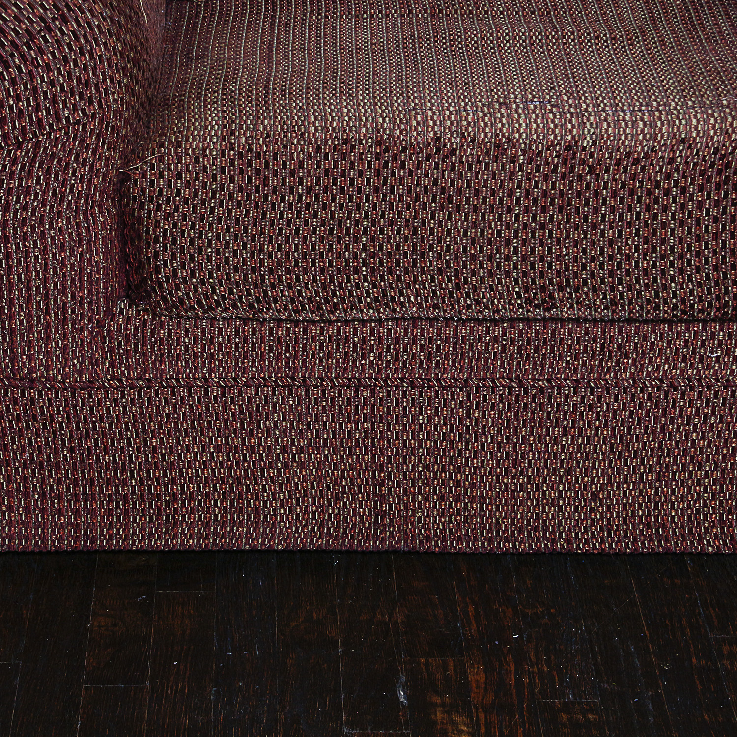 Custom Upholstered Armchair and Ottoman by J & D