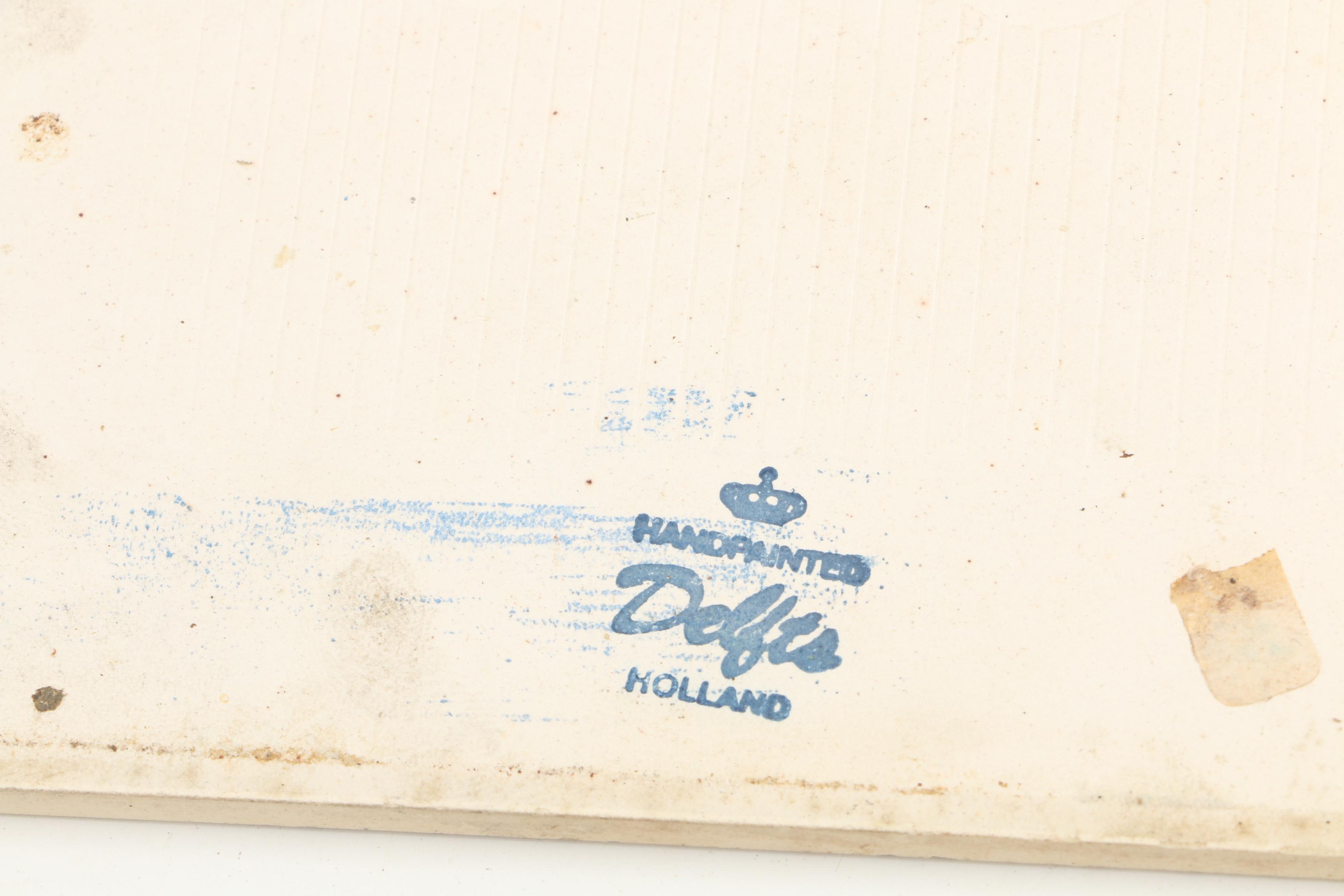 Souvenir Ceramic Tile Trivets including Delft Blue