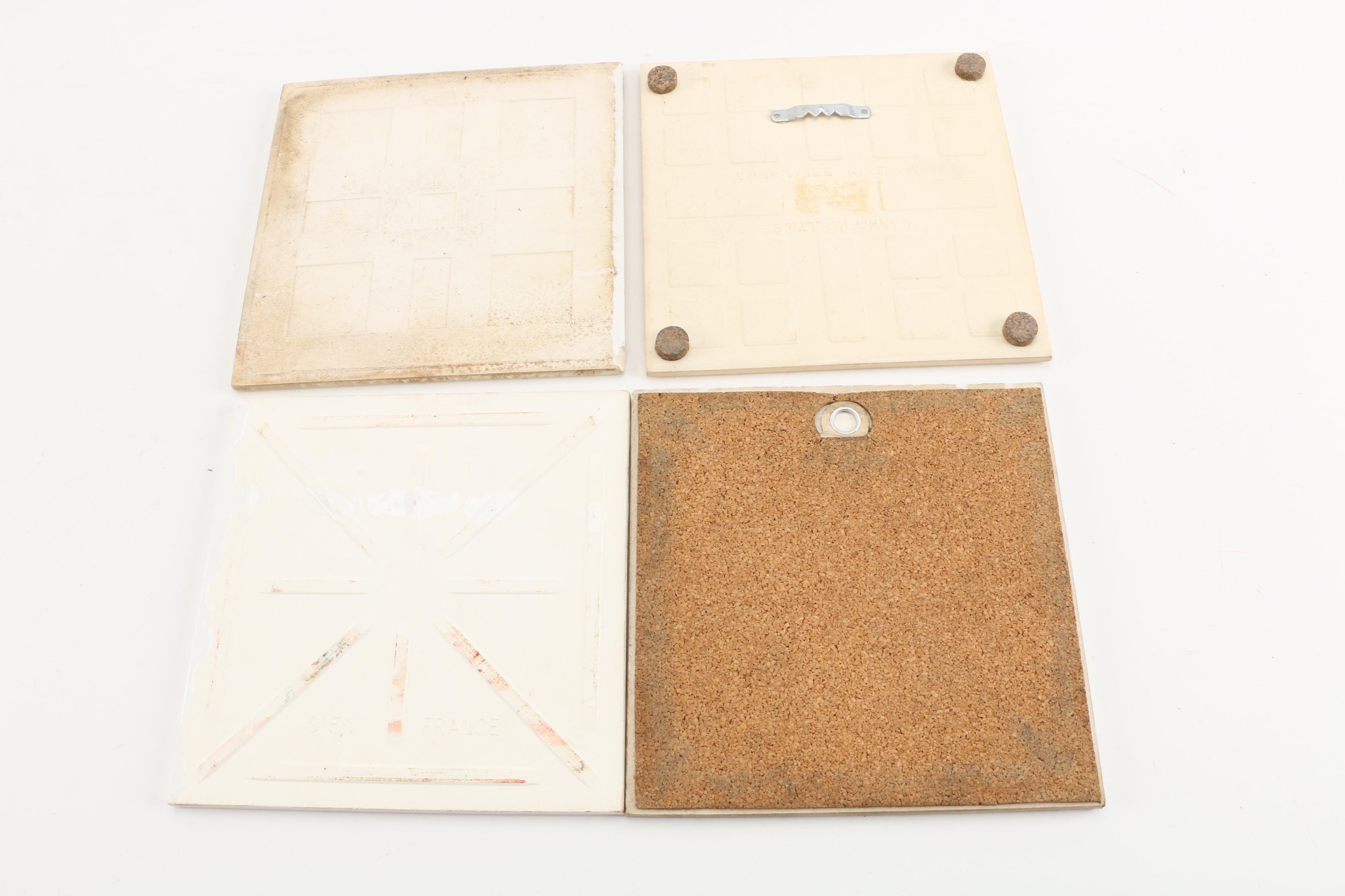 Souvenir Ceramic Tile Trivets including Delft Blue