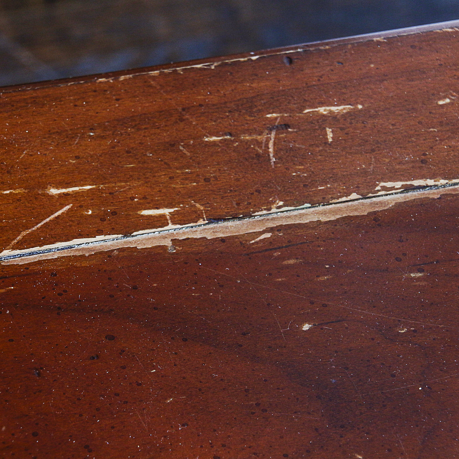 Single Drawer Wooden Side Table with Scrolling Metal Legs