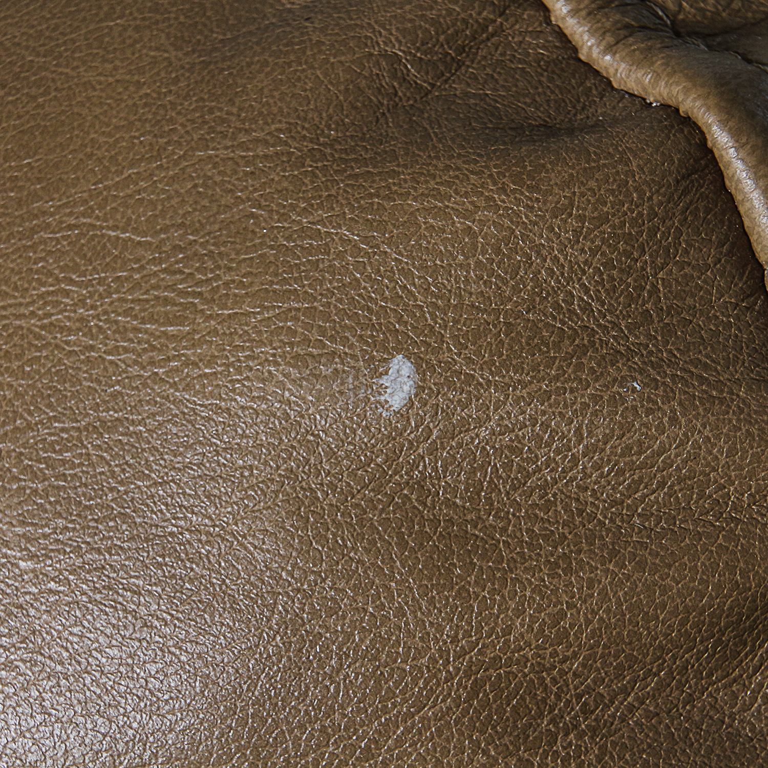 Vintage Light Brown Faux Leather Rocking Recliner