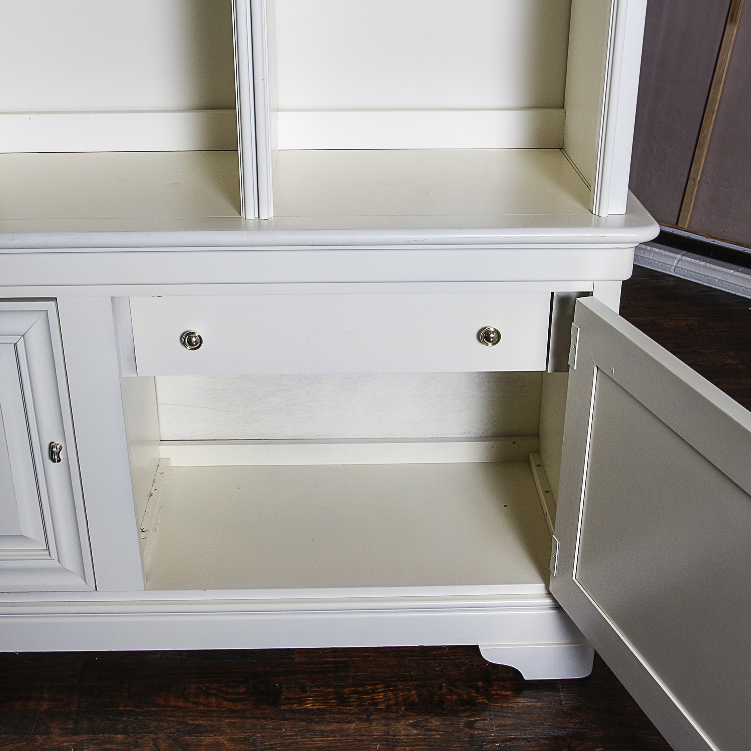 White Bookcase Cabinet by Stanley