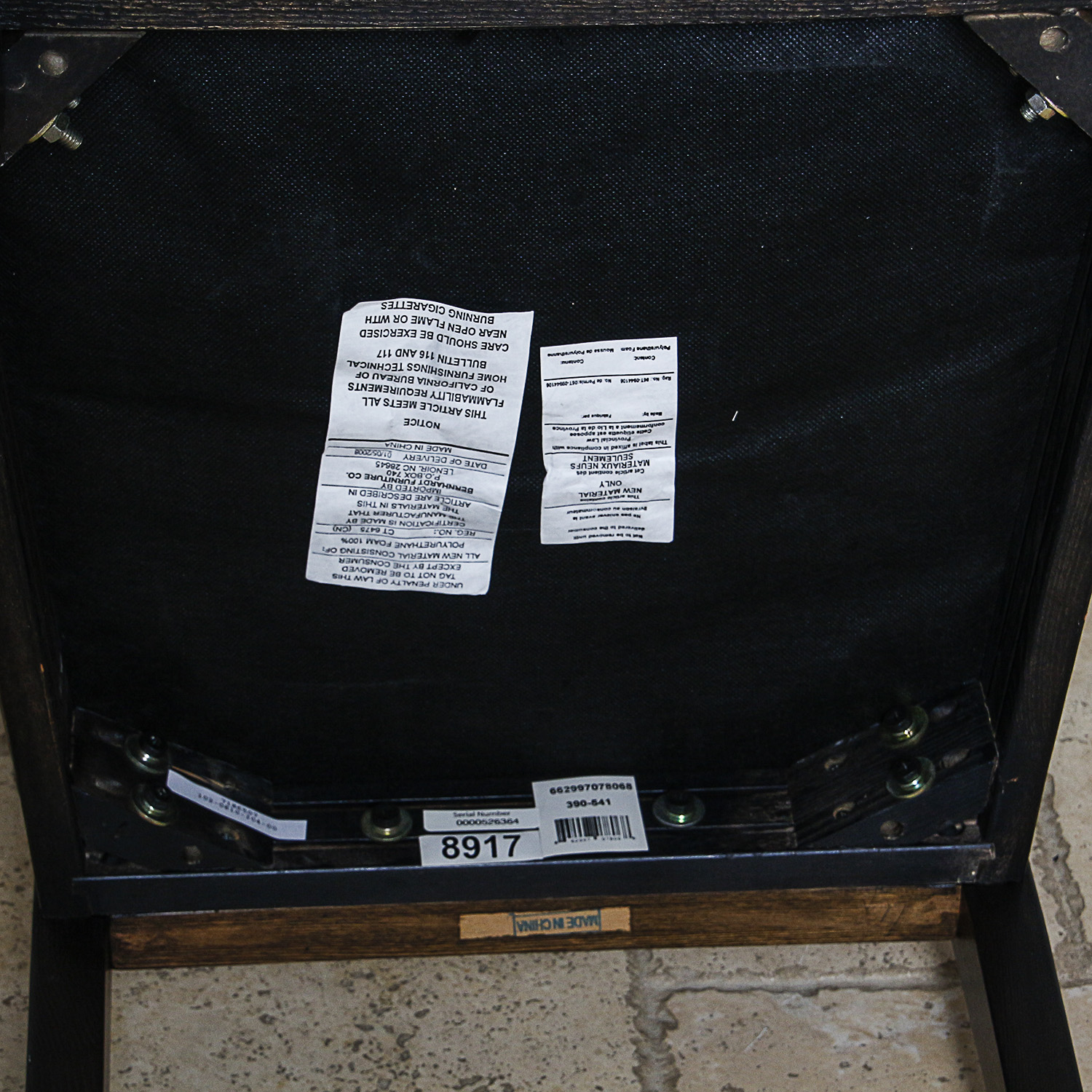 Contemporary Black Vinyl Upholstered Side Chairs by Bernhardt