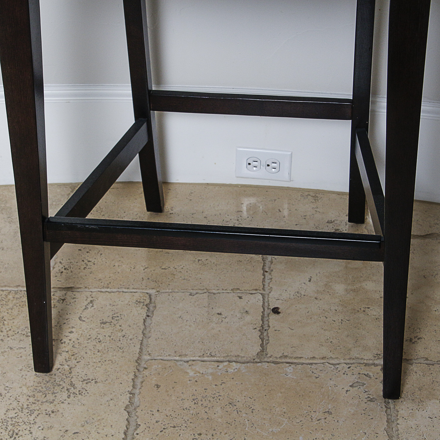 Contemporary Black Vinyl Upholstered Barstools by Bernhardt