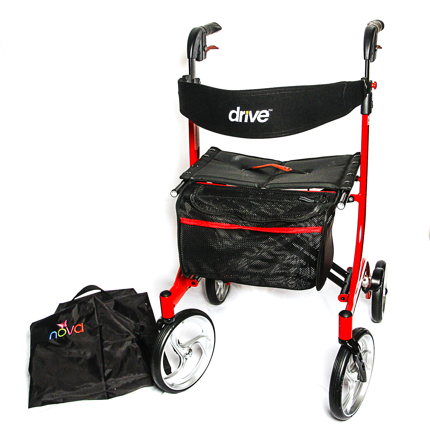 Drive Medical Nitro Euro Style Rollator Walker With Nylon Nova Bag