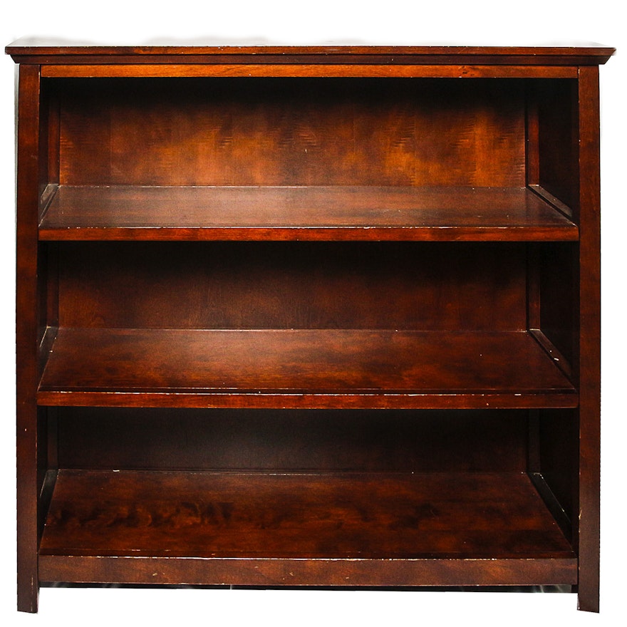 Three-Shelf Wooden Bookcase