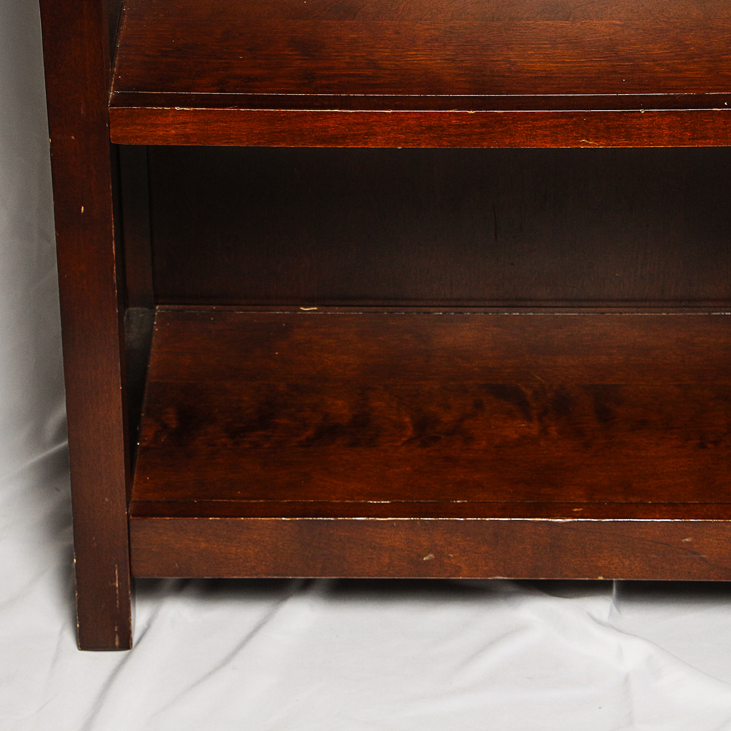 Three-Shelf Wooden Bookcase