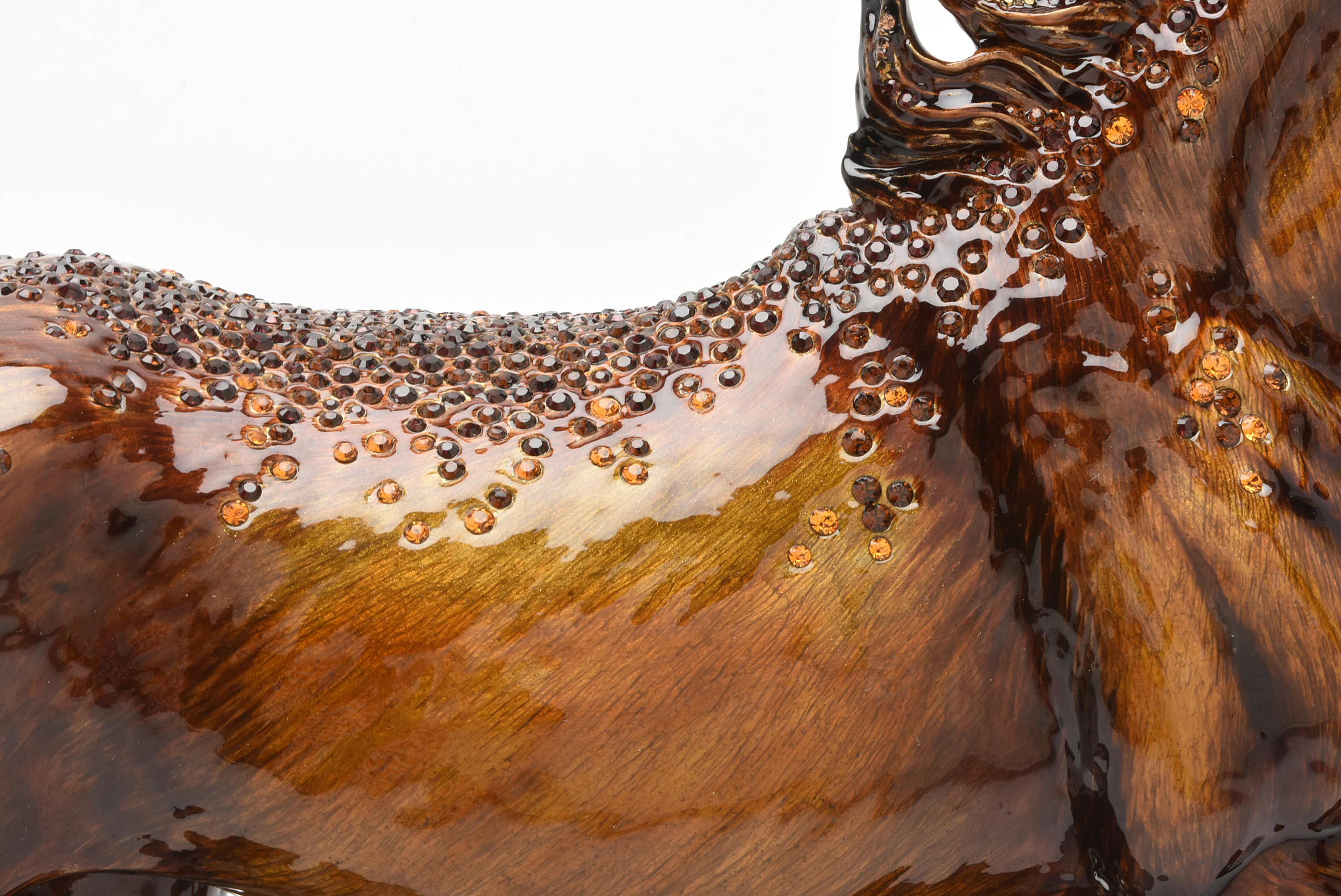 Jay Strongwater "Kuhaylah" Enameled Metal Horse Figurine with Marble Base