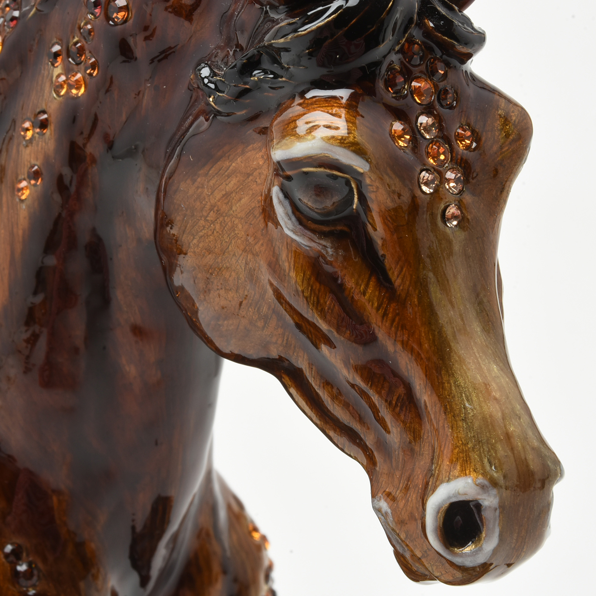 Jay Strongwater "Kuhaylah" Enameled Metal Horse Figurine with Marble Base