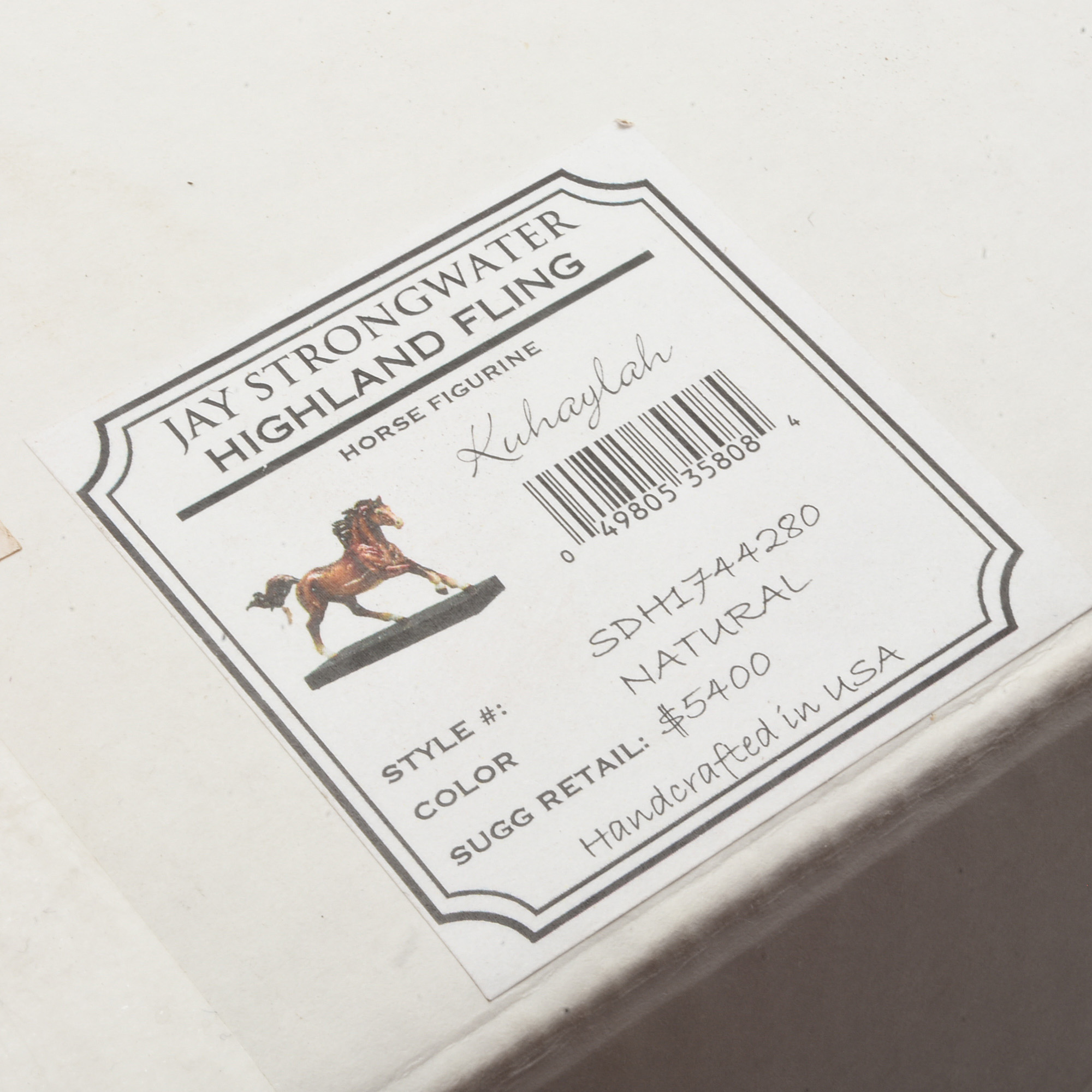 Jay Strongwater "Kuhaylah" Enameled Metal Horse Figurine with Marble Base