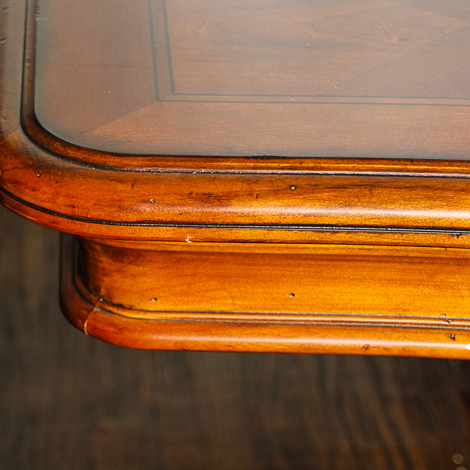 Contemporary "Tuscany" Dining Table with Parquet Top by Ethan Allen