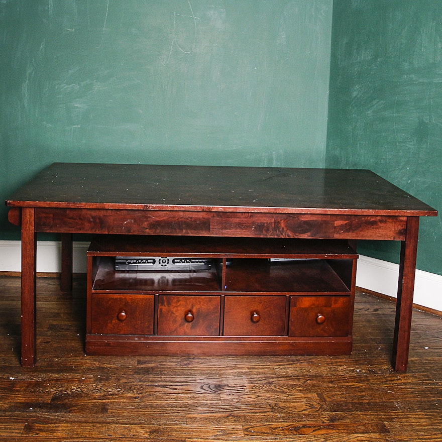 Children's Drawing Table and Cabinet