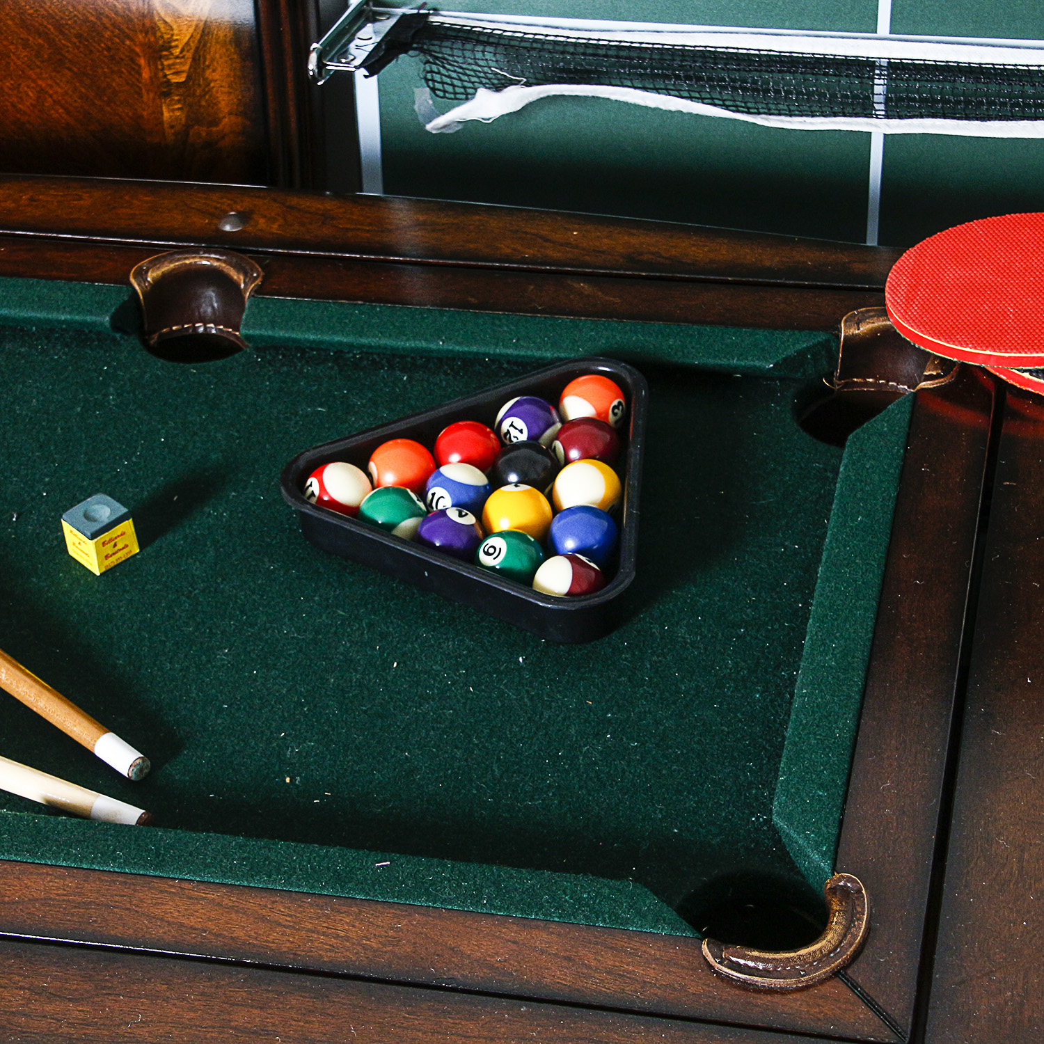Children's Size Game Table with Ping Pong and Pool Top and Accessories