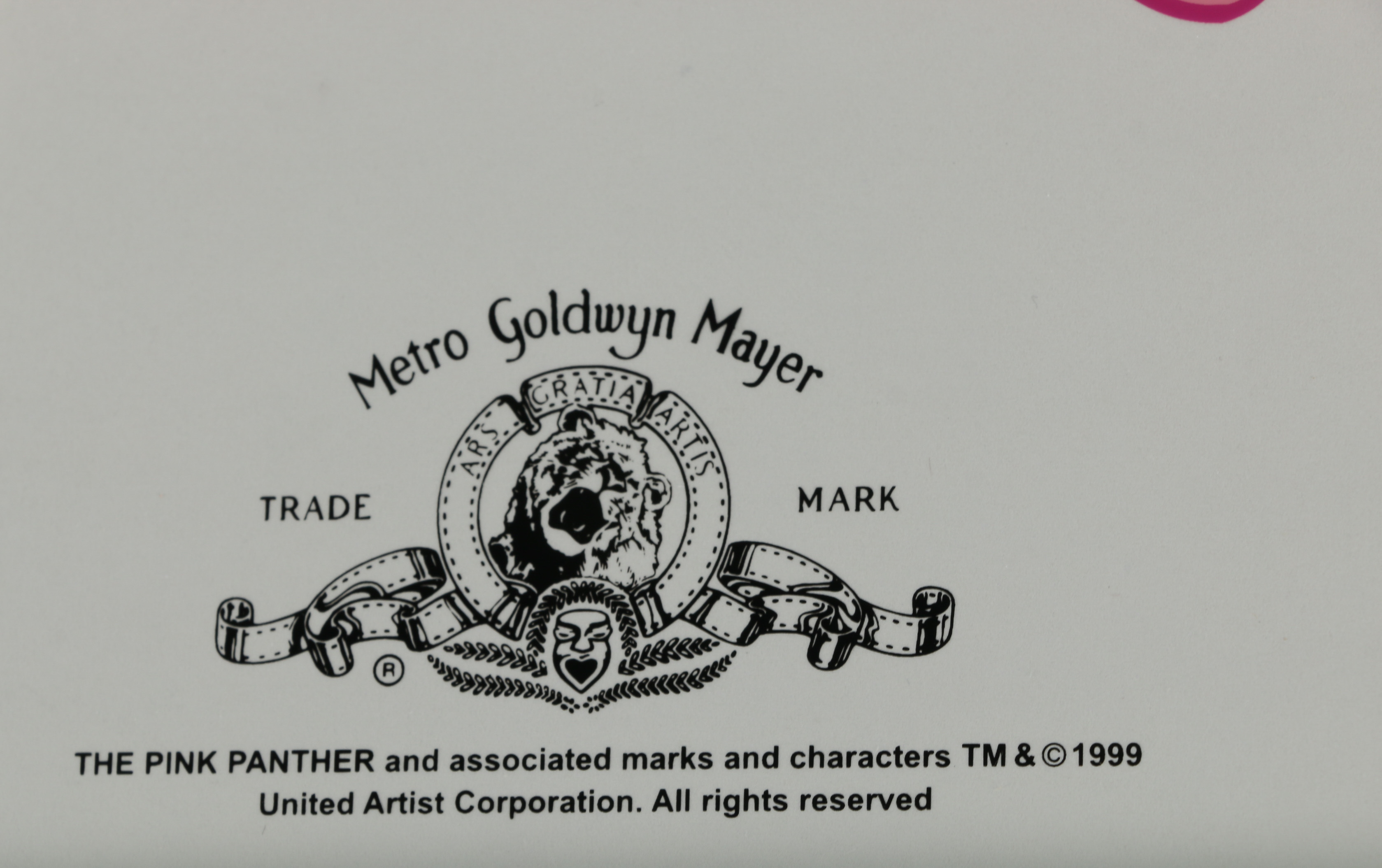 MGM Animation Cel Featuring the Pink Panther