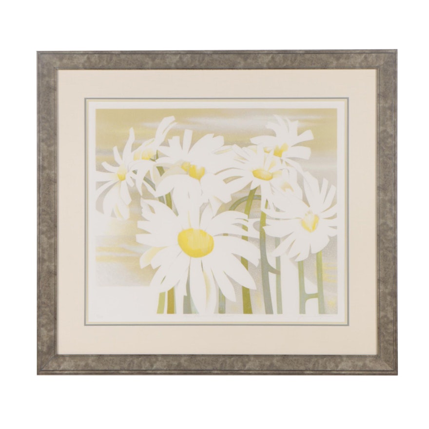 Janice Wetzel Limited Edition Color Lithograph "The Flowers Laughed"