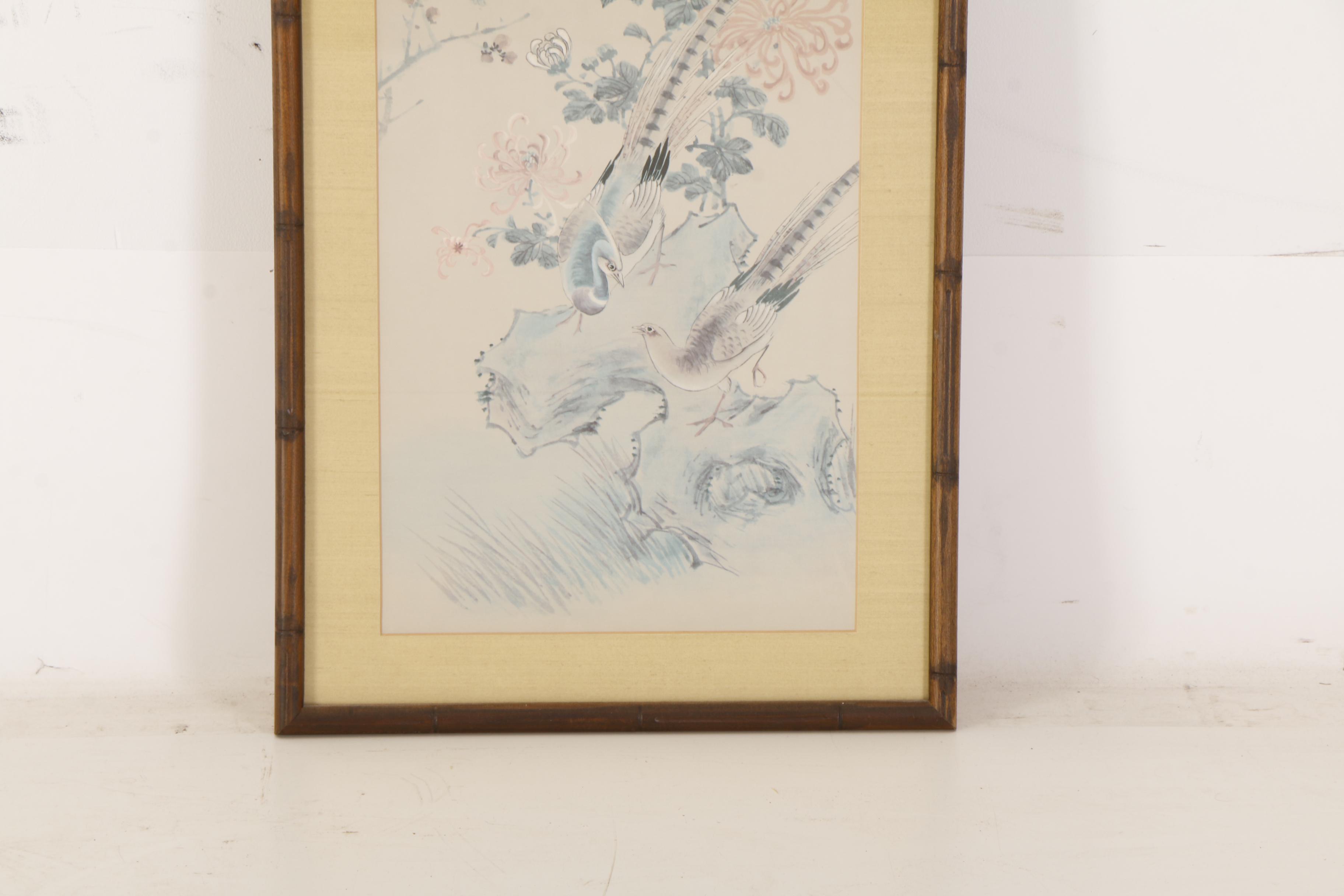 Three Offset Lithographs After Chinese Watercolor Paintings
