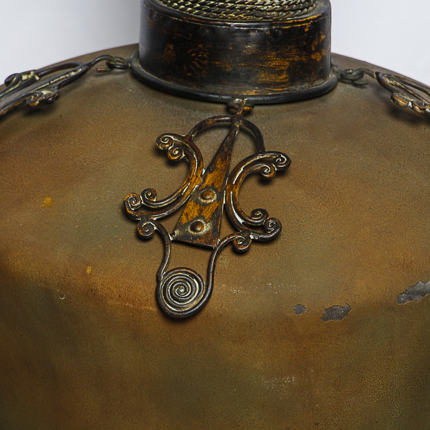 Large Metal Decorative Vases on Stands