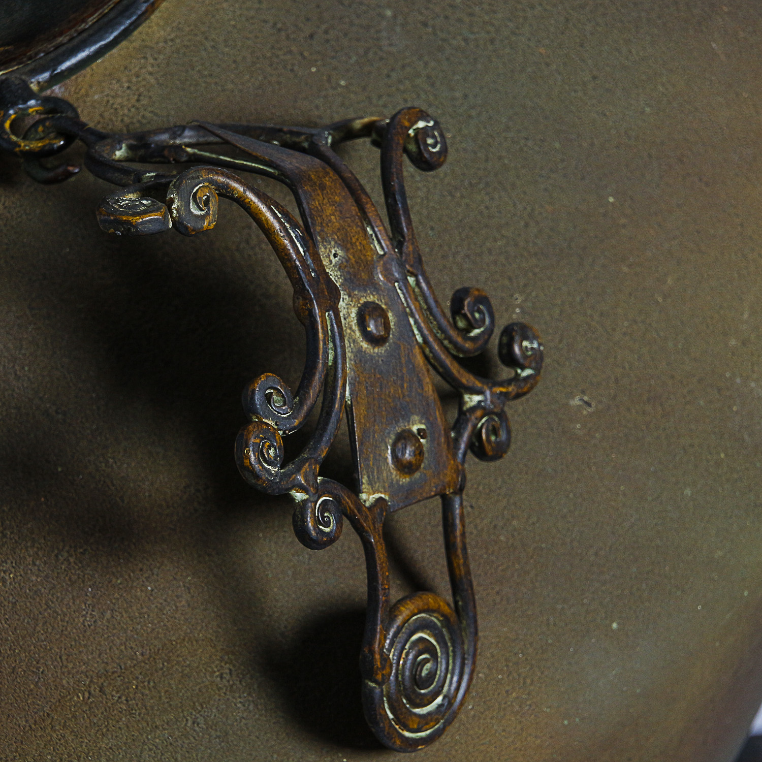 Large Metal Decorative Vases on Stands