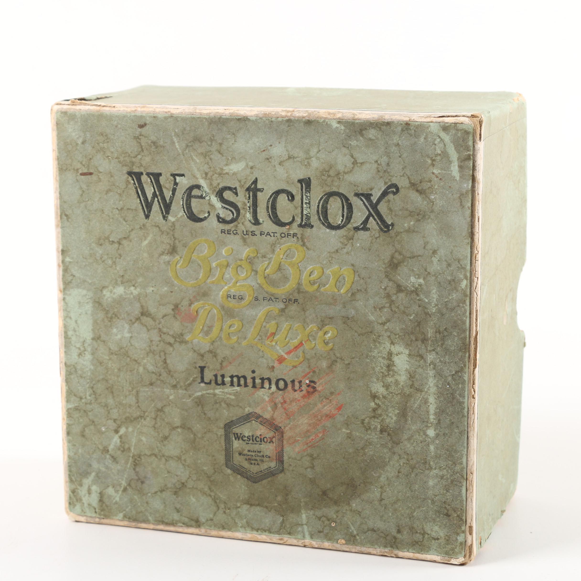 Circa 1930s Westclox "Big Ben De Luxe" Alarm Clock