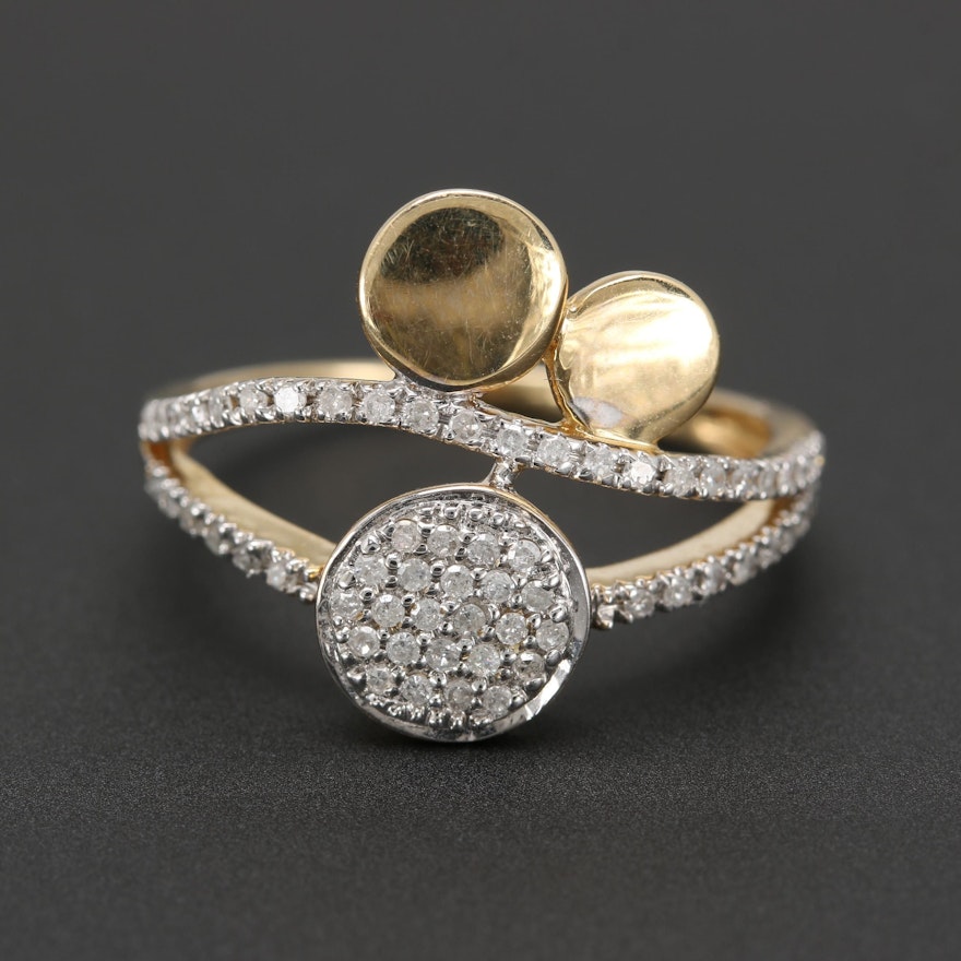 14K Yellow Gold Diamond Ring