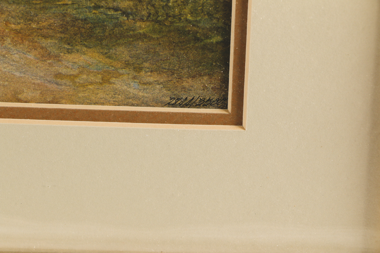 Offset Lithographic Reproduction after Paul Sawyier Watercolor "Secluded Byway"