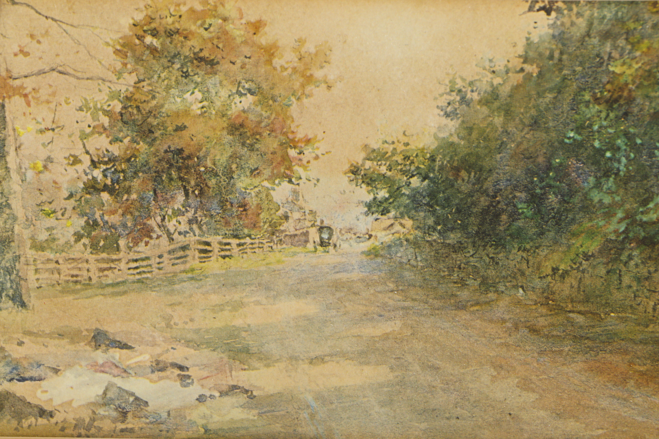 Offset Lithographic Reproduction after Paul Sawyier Watercolor "Secluded Byway"