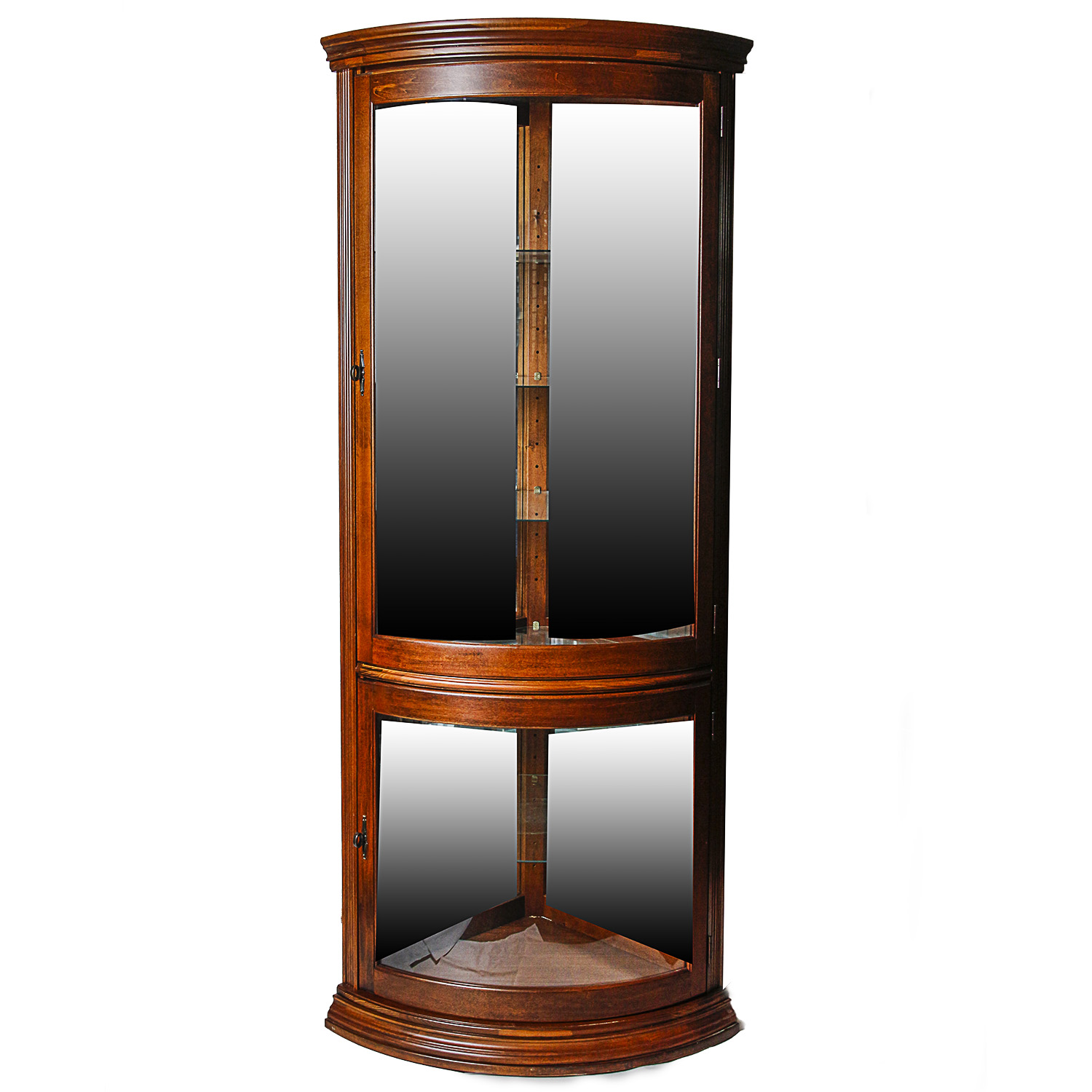 Vintage Illuminated Corner Curio Cabinet by Pulaski Furniture