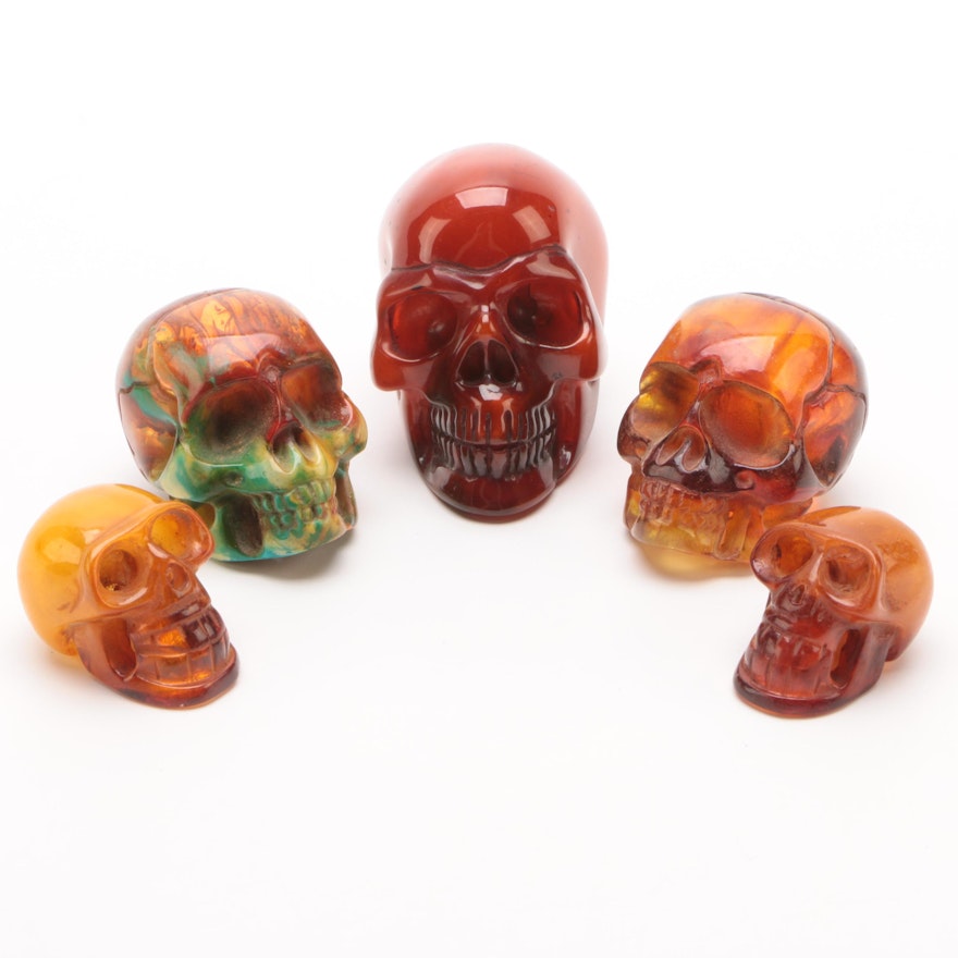 Miniature Cast Resin Skulls