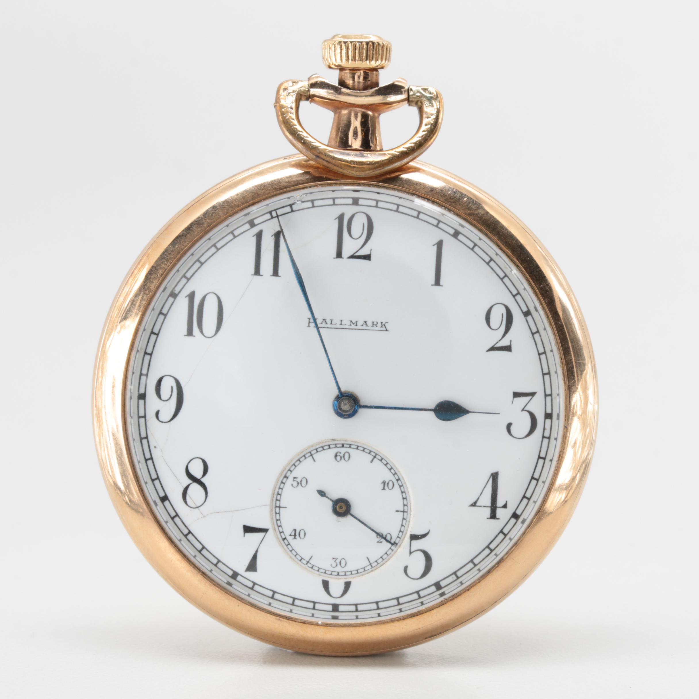 Antique Illinois "Hallmark" Gold Filled Pocket Watch