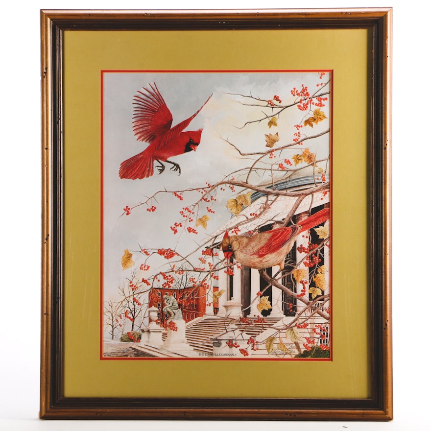 Harry Duncan Limited Edition Offset Lithograph Print "The Louisville Cardinals"