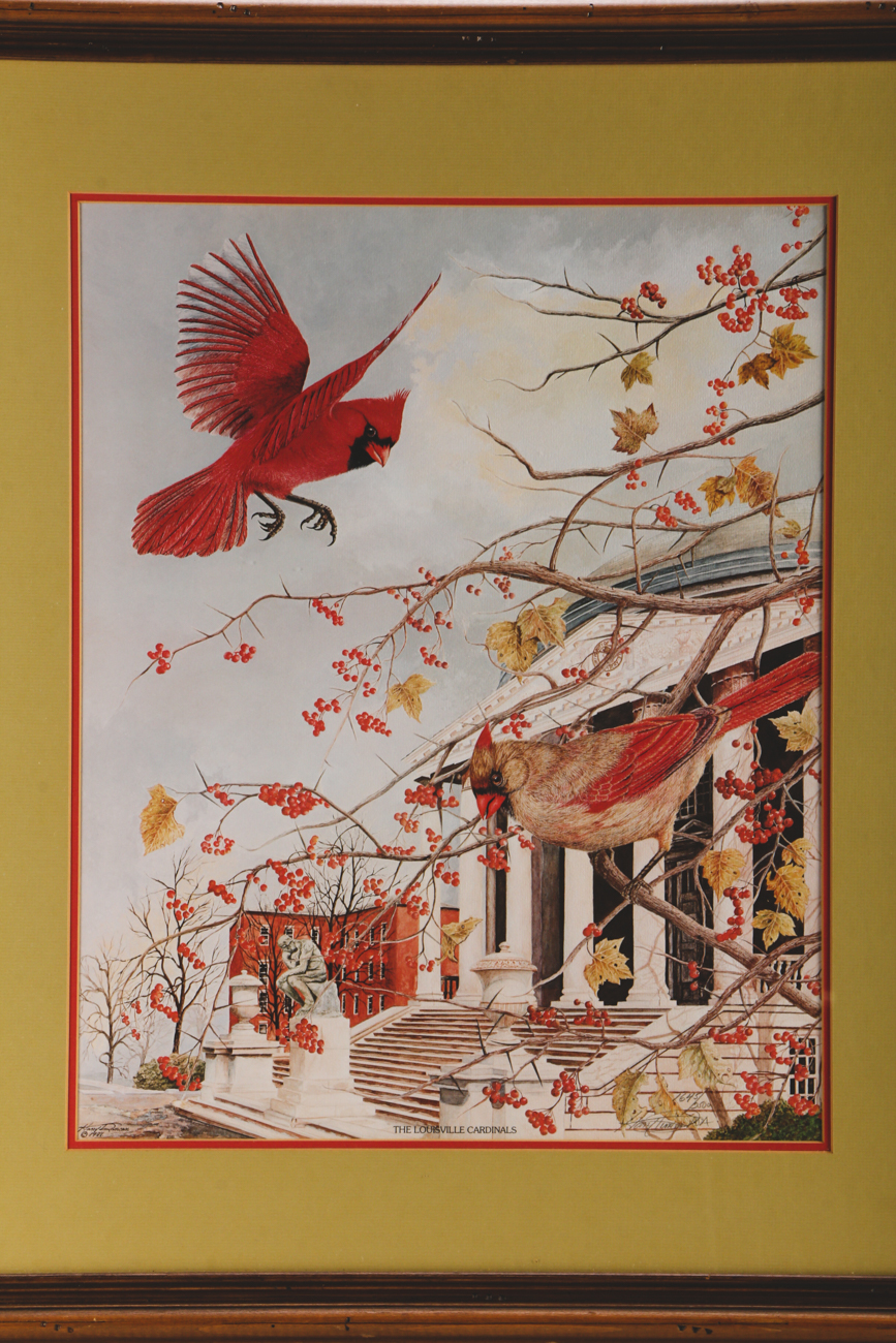 Harry Duncan Limited Edition Offset Lithograph Print "The Louisville Cardinals"
