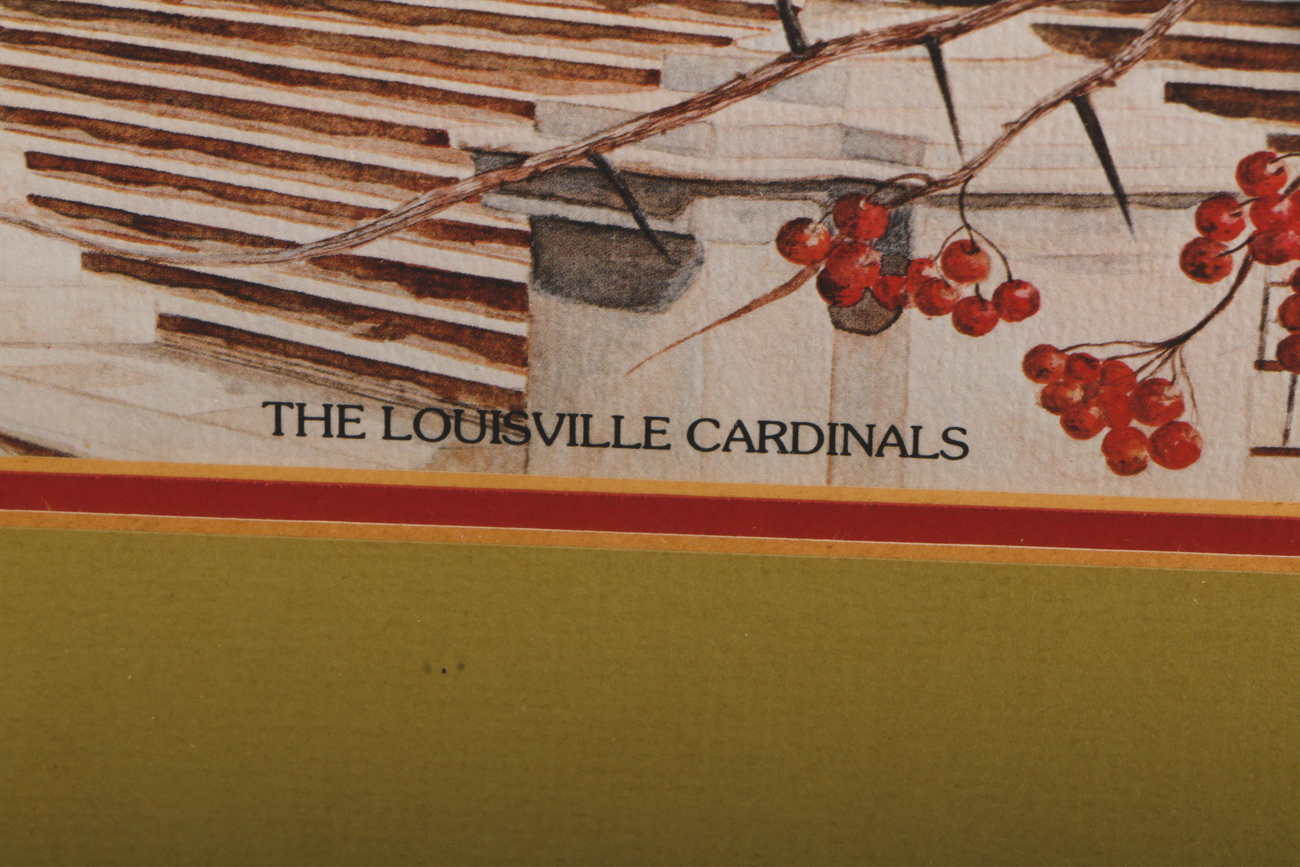Harry Duncan Limited Edition Offset Lithograph Print "The Louisville Cardinals"