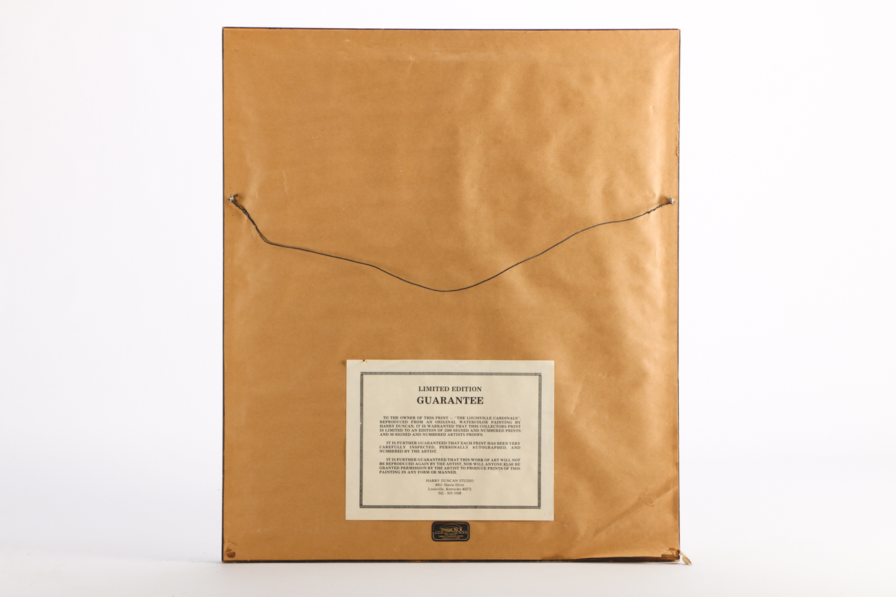 Harry Duncan Limited Edition Offset Lithograph Print "The Louisville Cardinals"