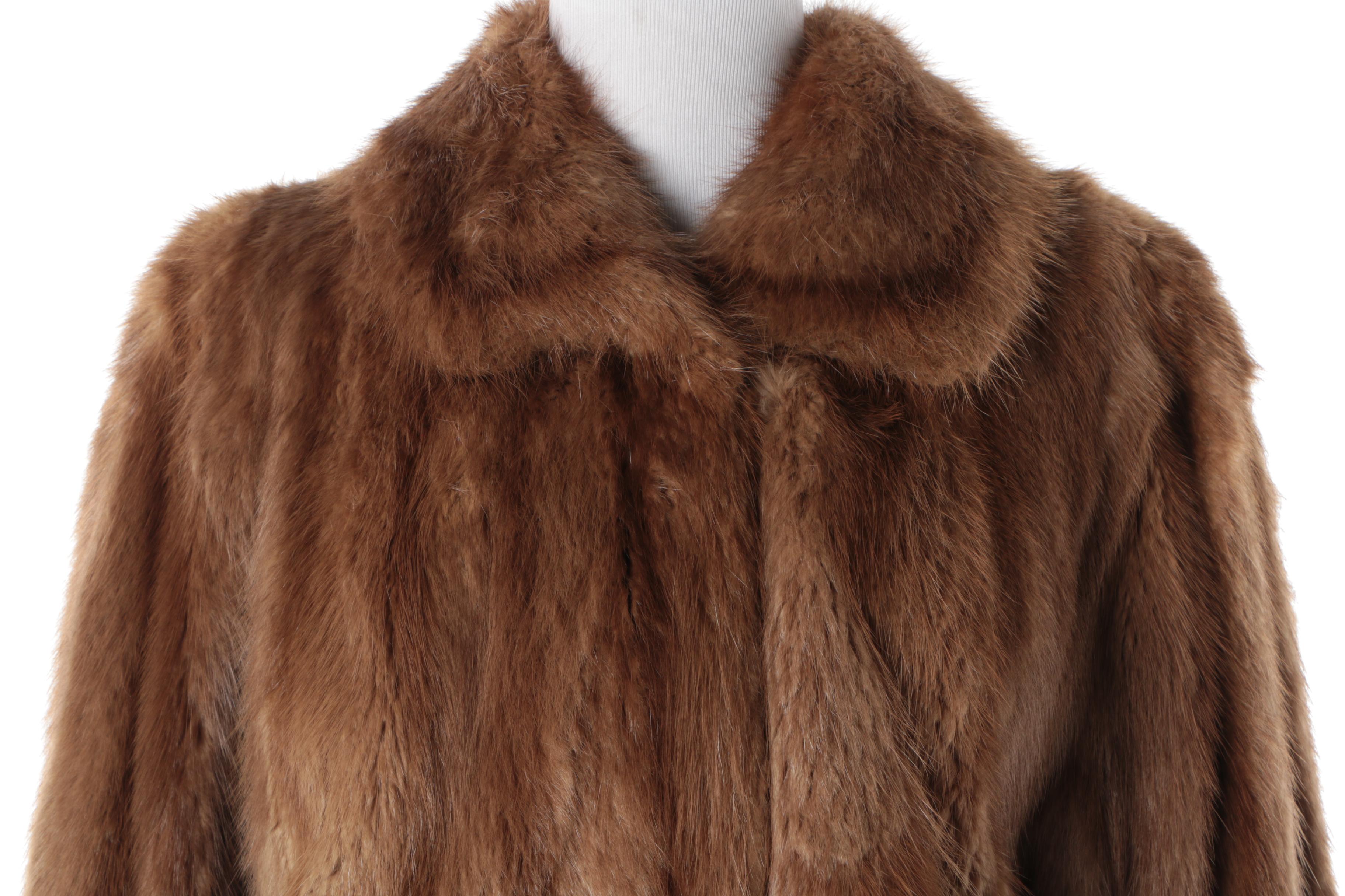 Vintage Dyed Muskrat Fur Coat
