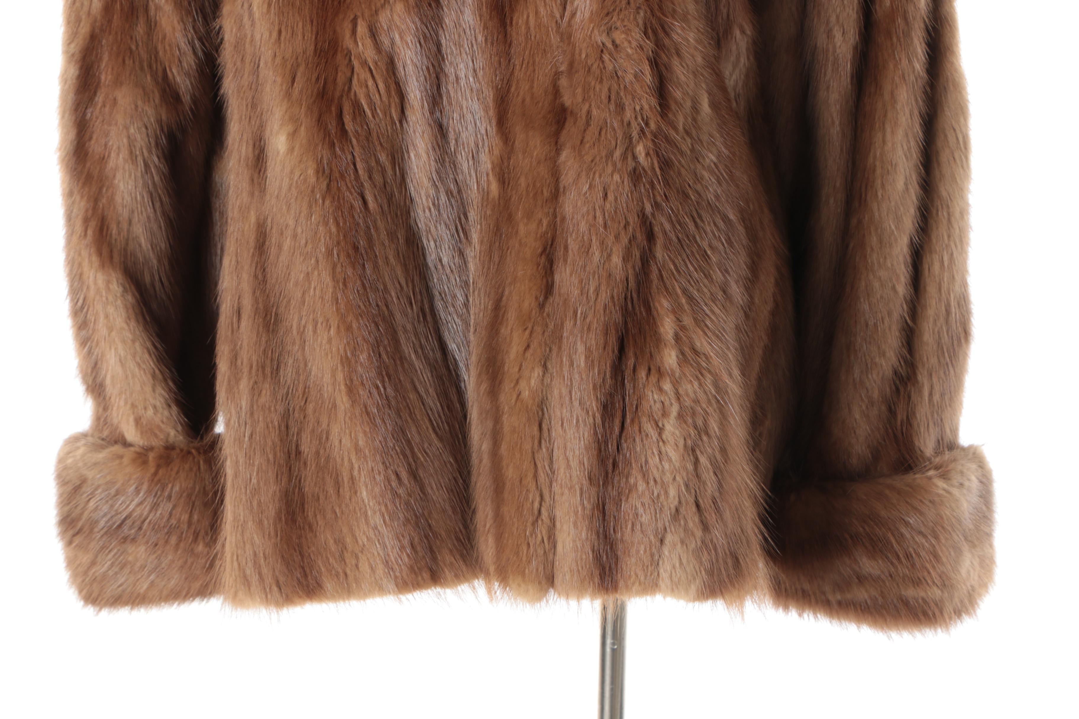 Vintage Dyed Muskrat Fur Coat