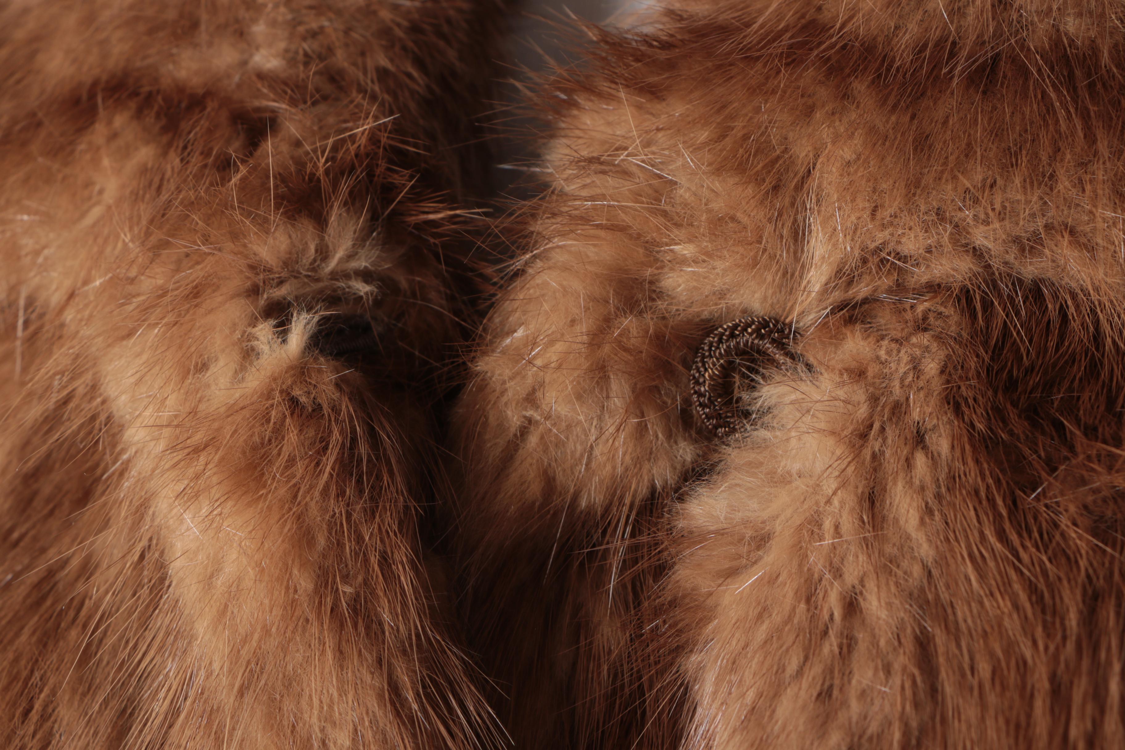 Vintage Dyed Muskrat Fur Coat