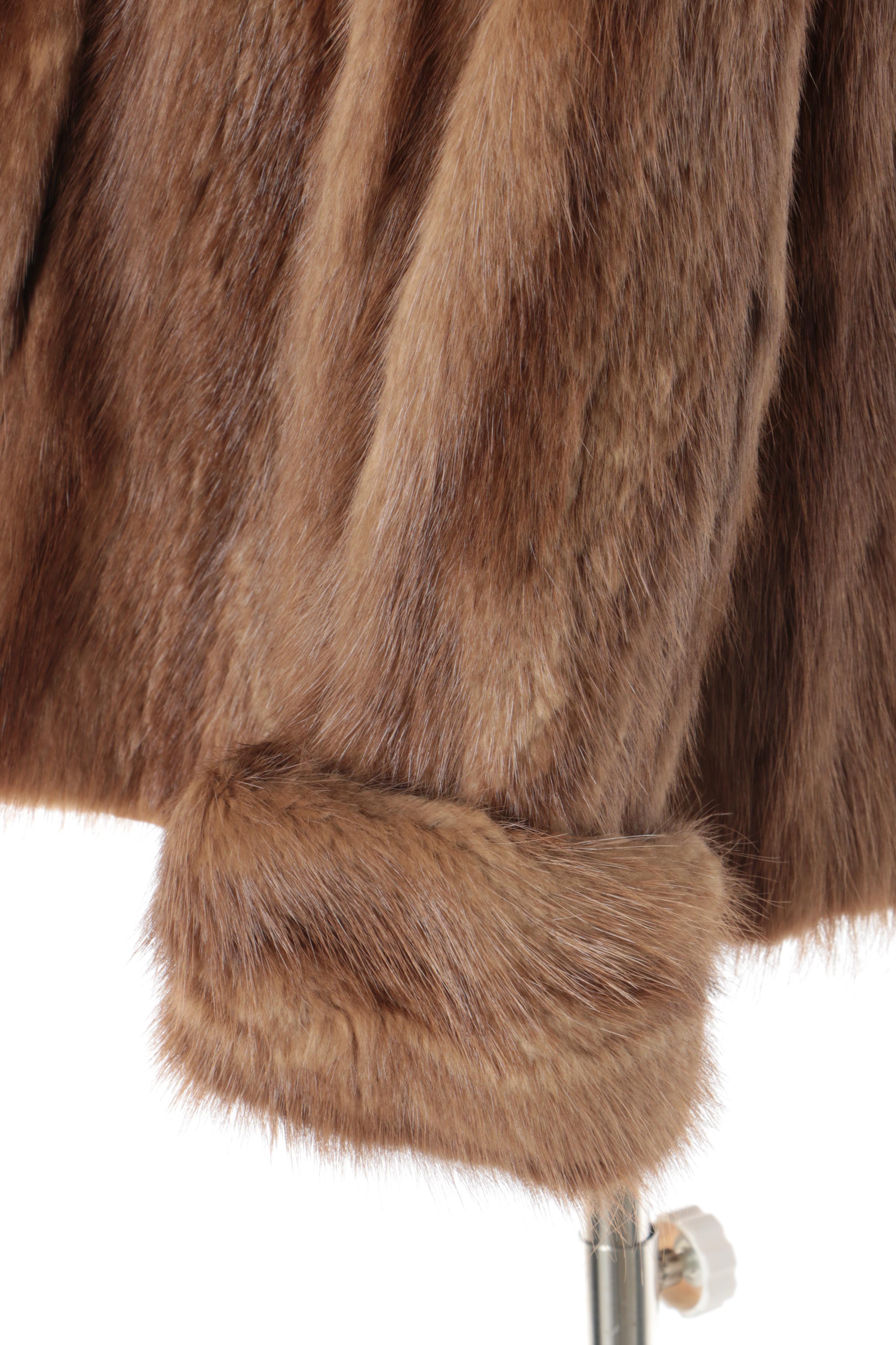 Vintage Dyed Muskrat Fur Coat