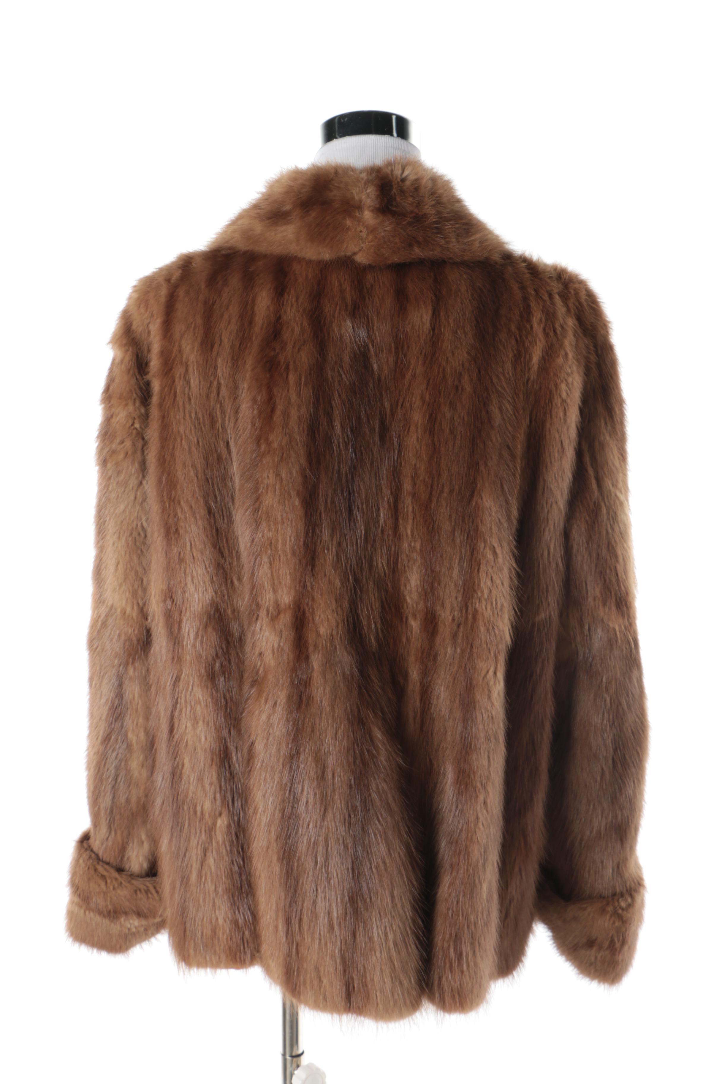 Vintage Dyed Muskrat Fur Coat