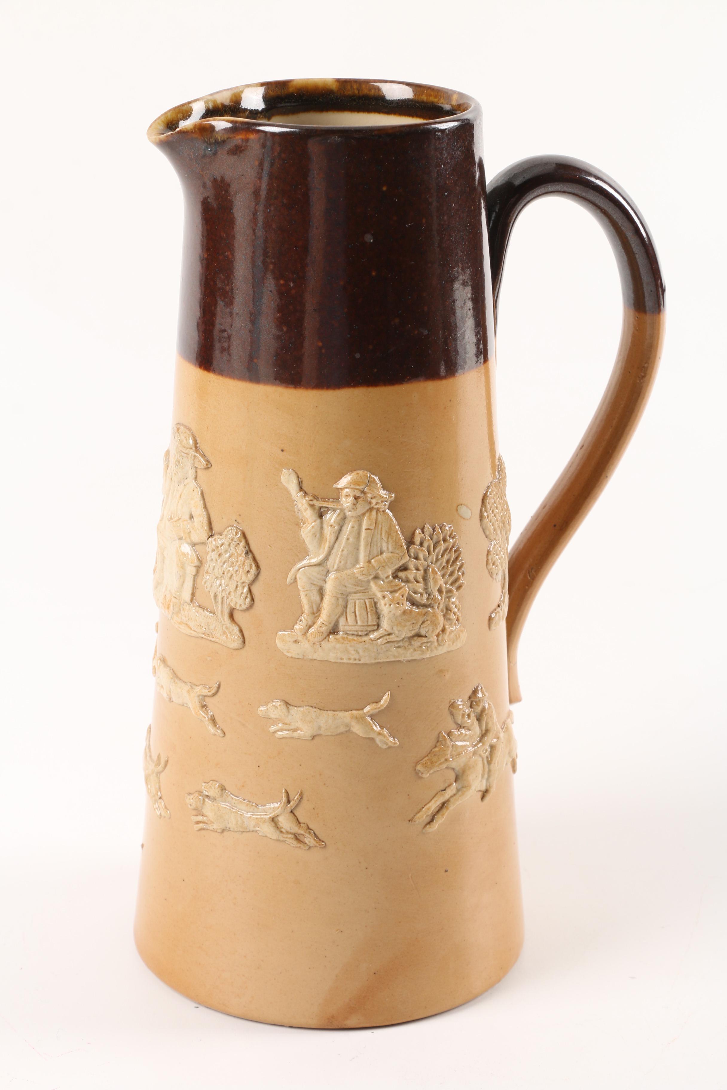 Royal Doulton Salt Glazed Stoneware Jugs and Teapot ca. 1902-22