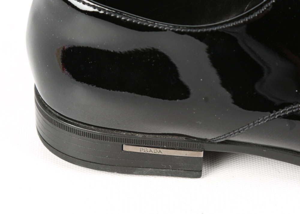 Men's Prada Black Patent Leather Formal Brogues