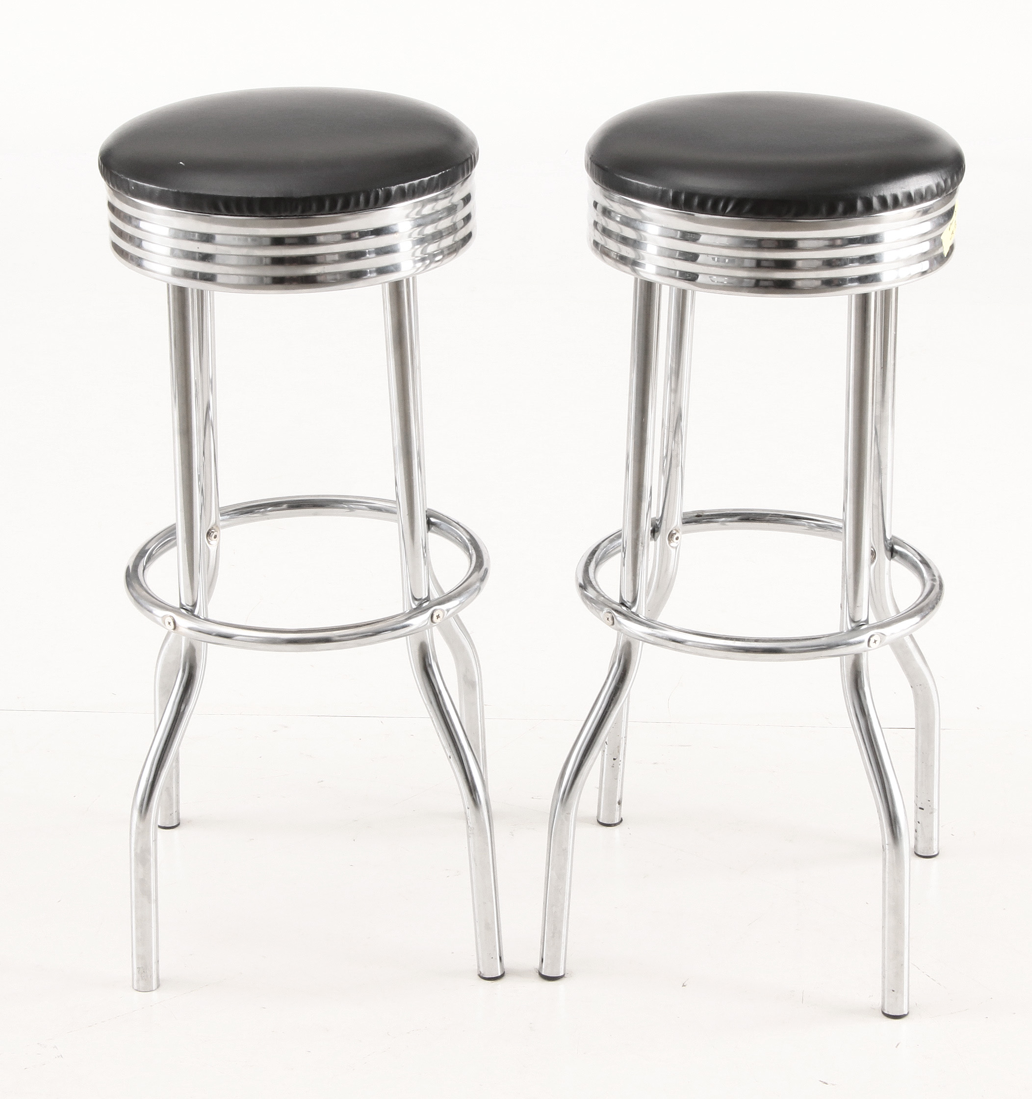 Retro Chrome High Top Table with Swivel Stools