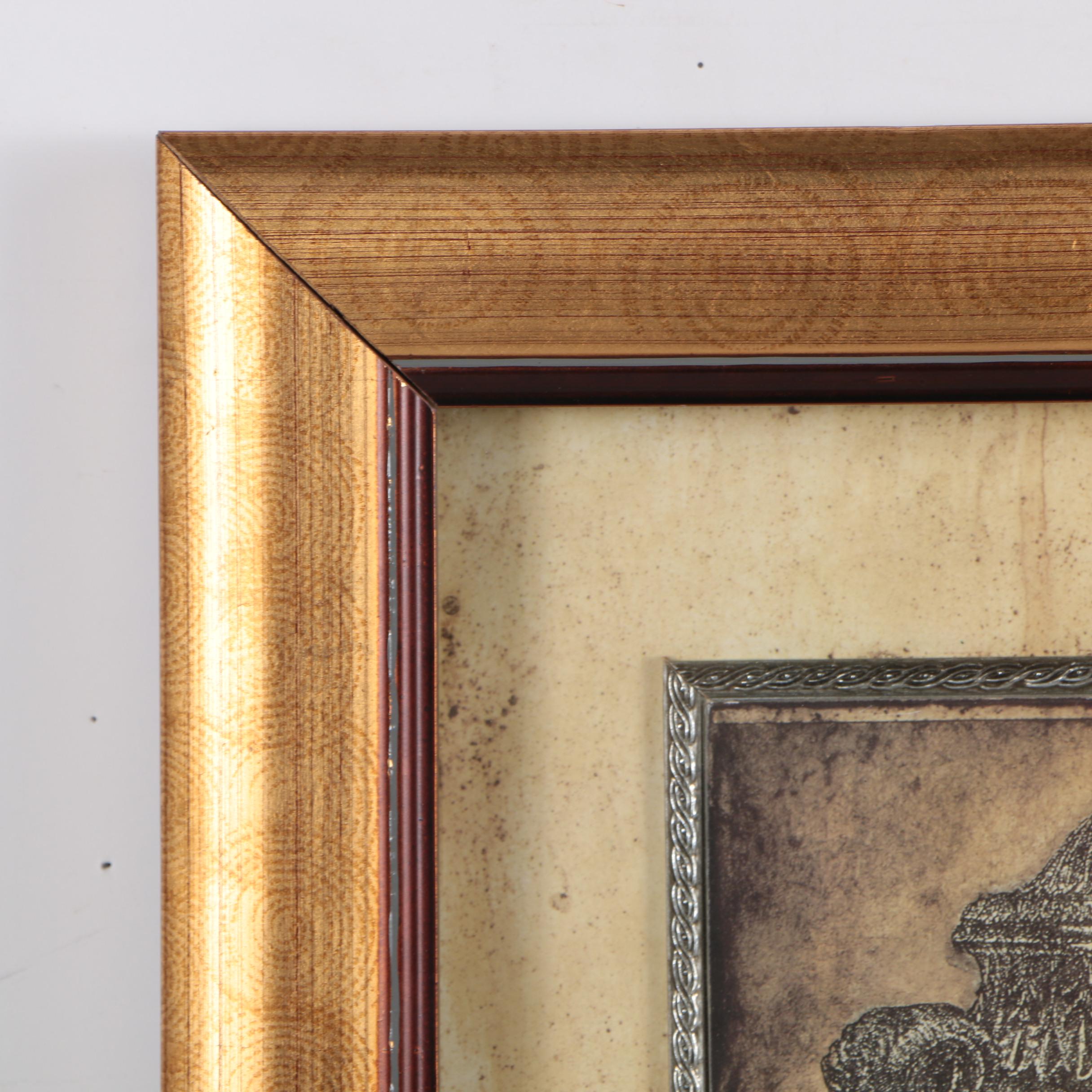 Offset Lithograph of Grecian Urns