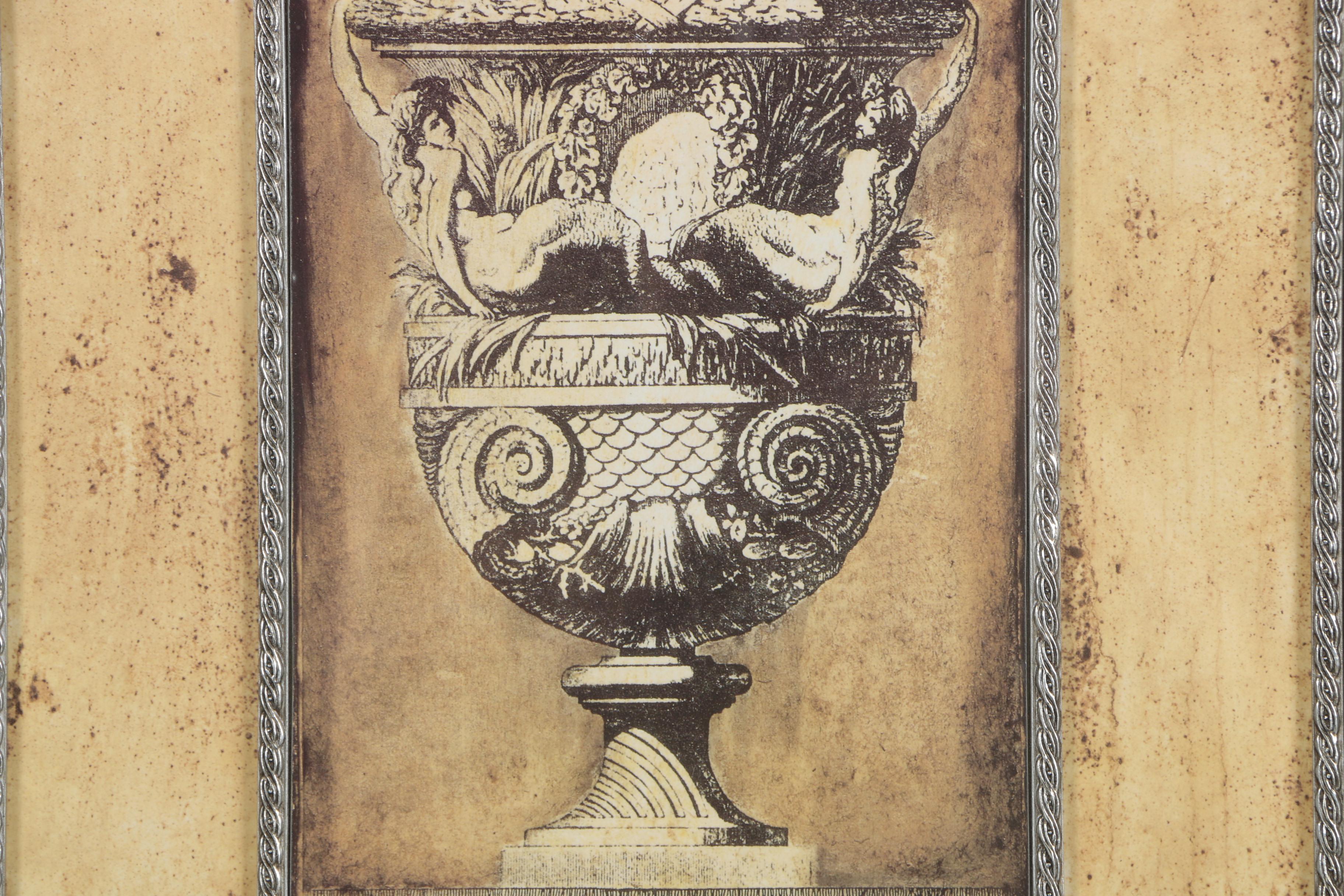 Offset Lithograph of Grecian Urns