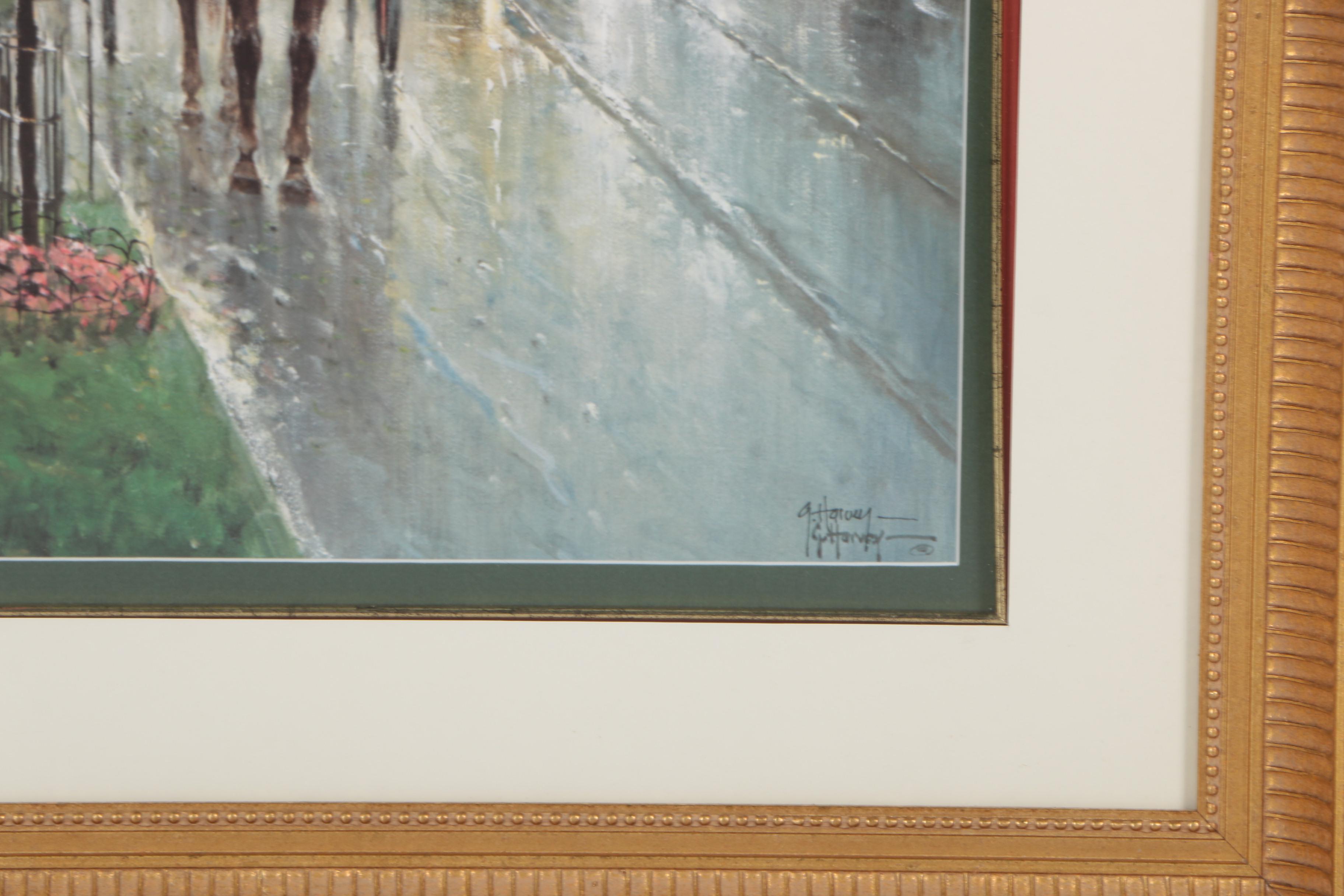 G. Harvey Offset Lithograph "Park Street Church - Boston"