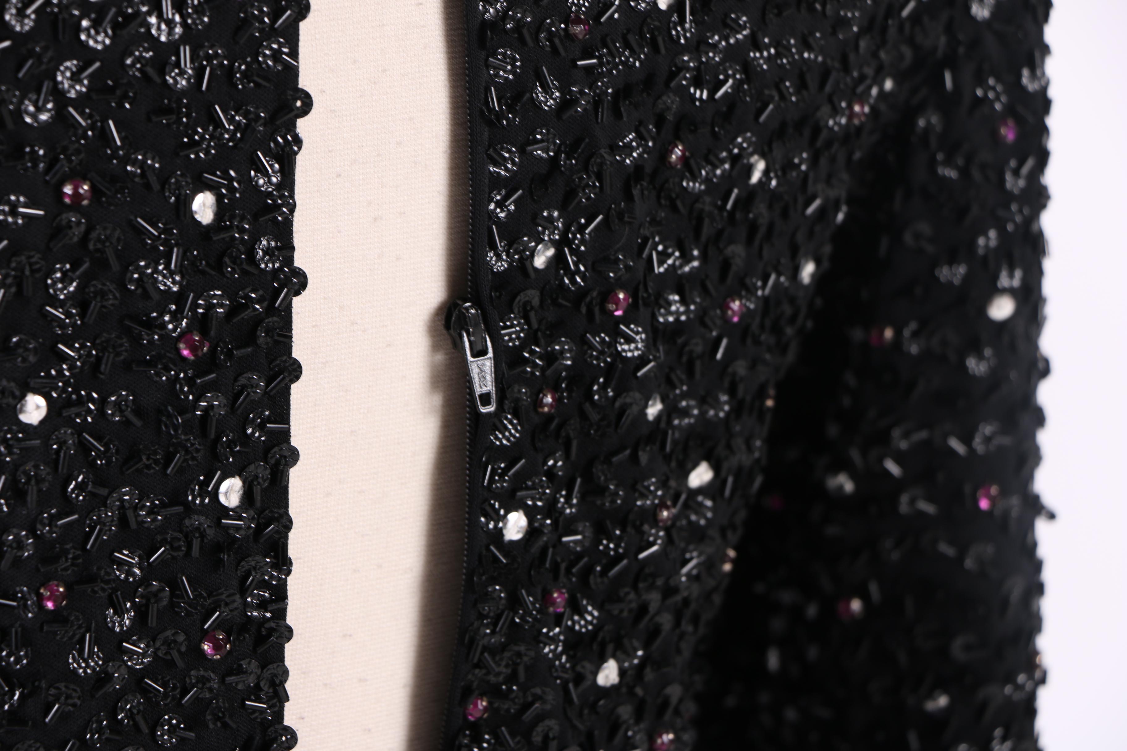 1970s Anthony Muto Silk Chiffon Dress and Victoria Royal Sequined Evening Gown