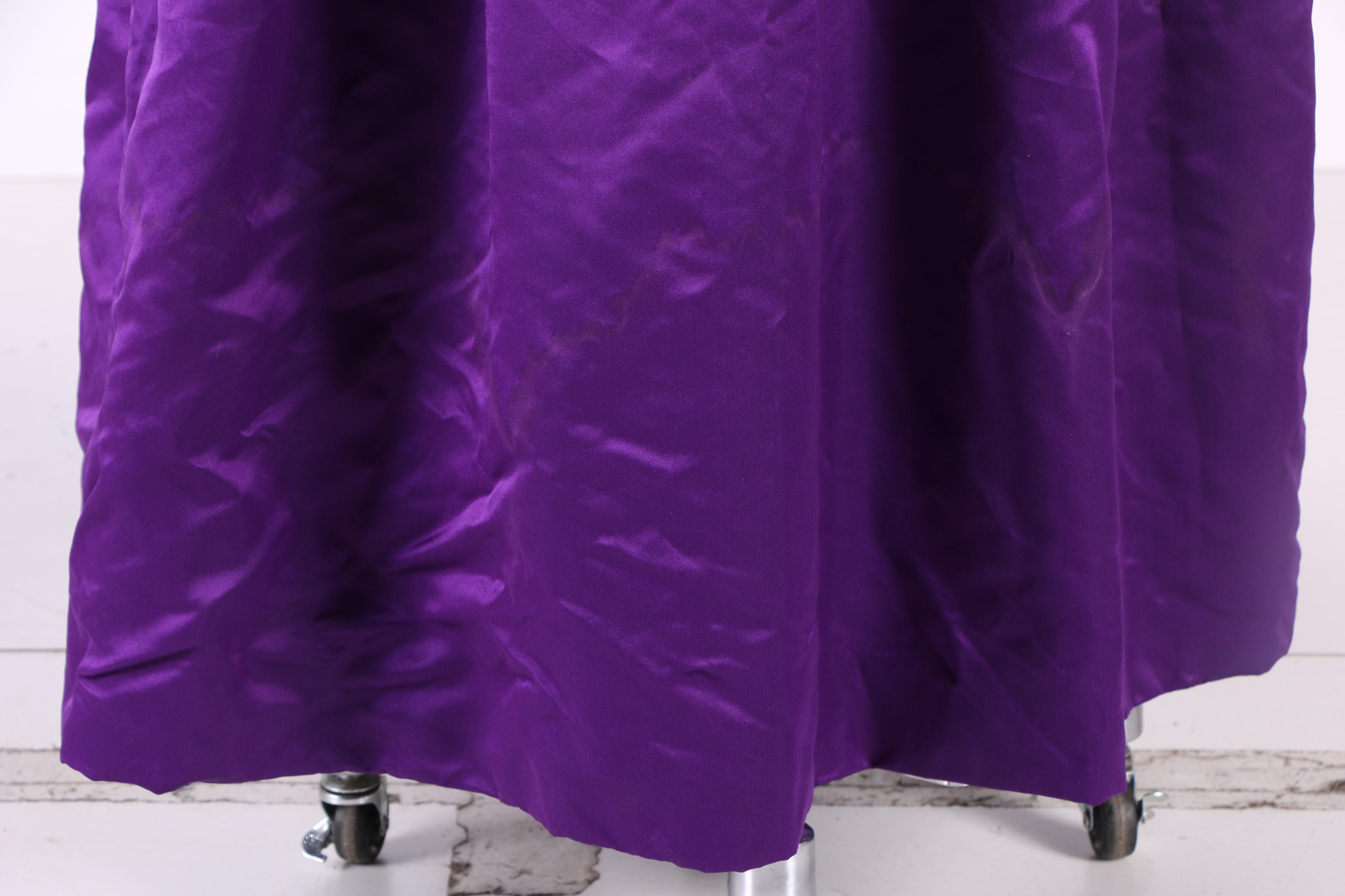 1970s Anthony Muto Silk Chiffon Dress and Victoria Royal Sequined Evening Gown