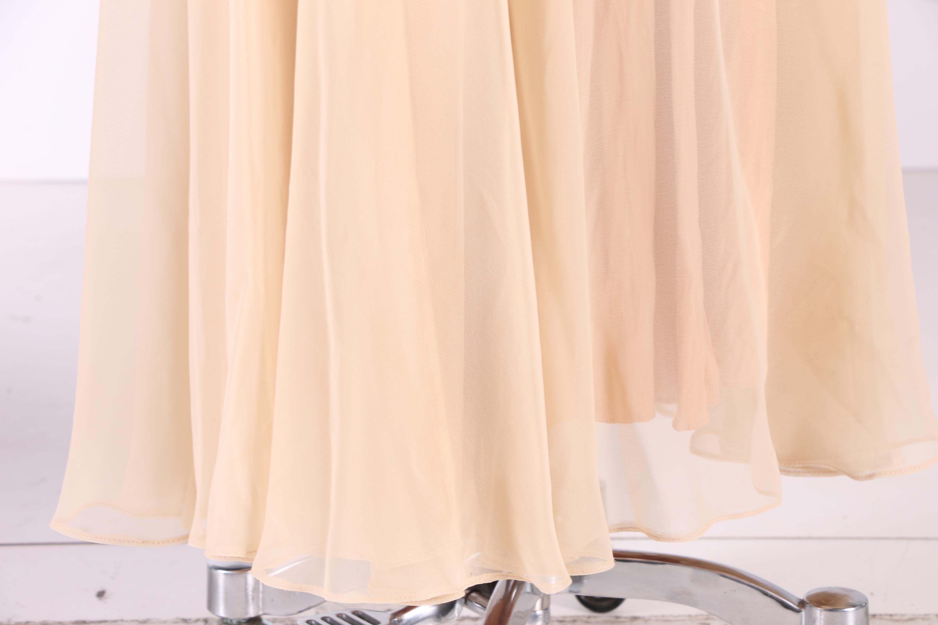 1970s Anthony Muto Silk Chiffon Dress and Victoria Royal Sequined Evening Gown