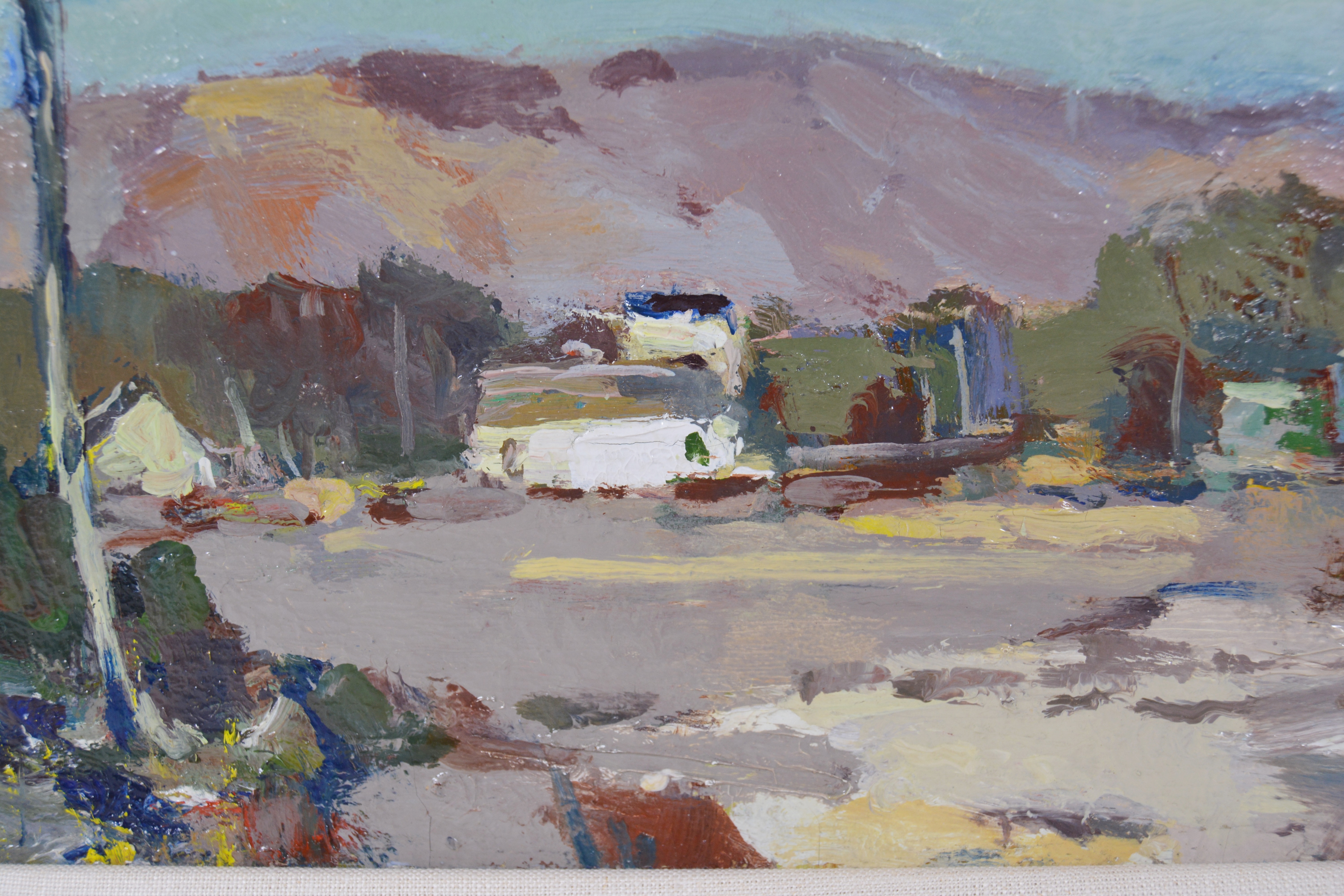 Chauncey Foster Ryder Oil Painting of Village Landscape